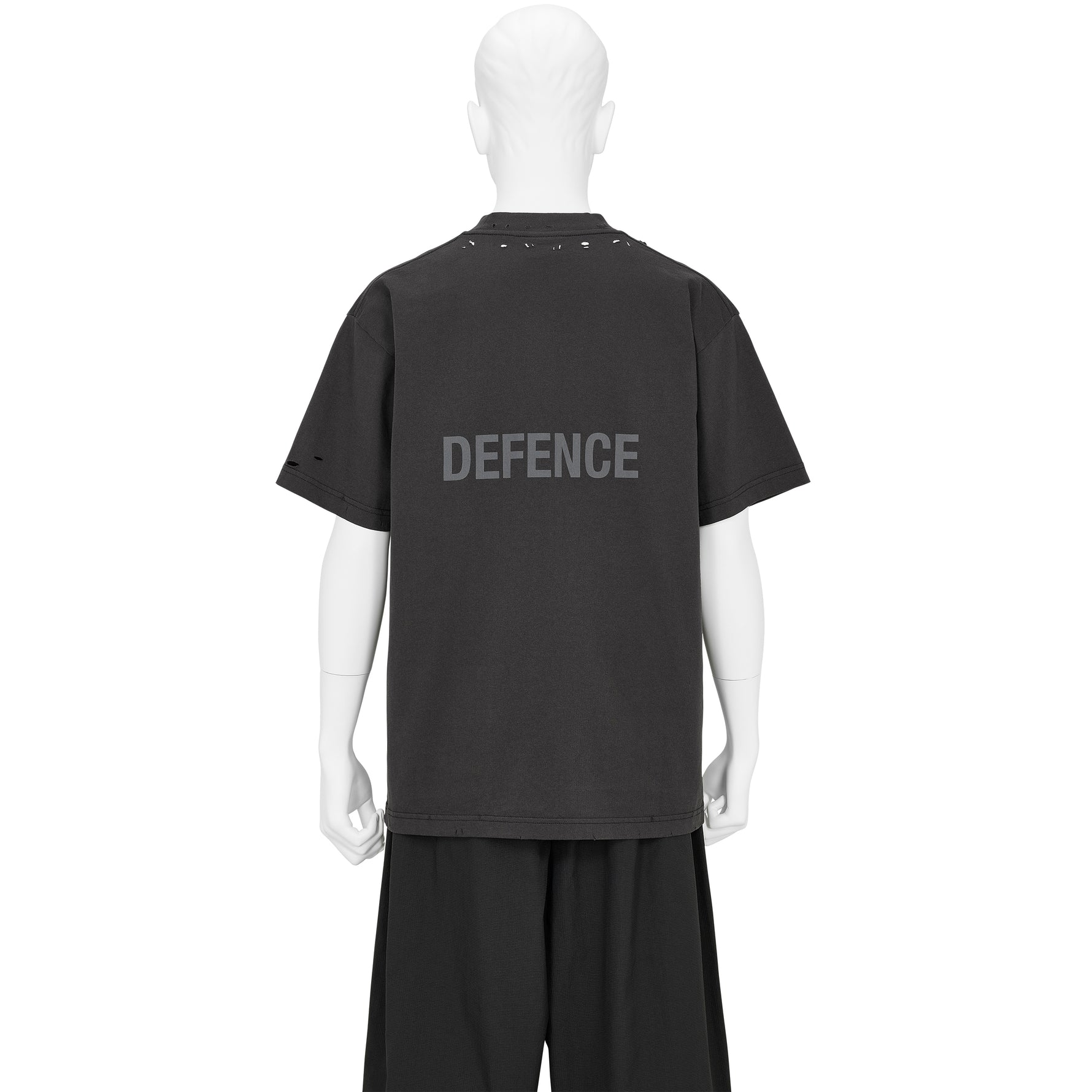 OFFENCE DEFENCE TEE SHIRT WASHED BLACK