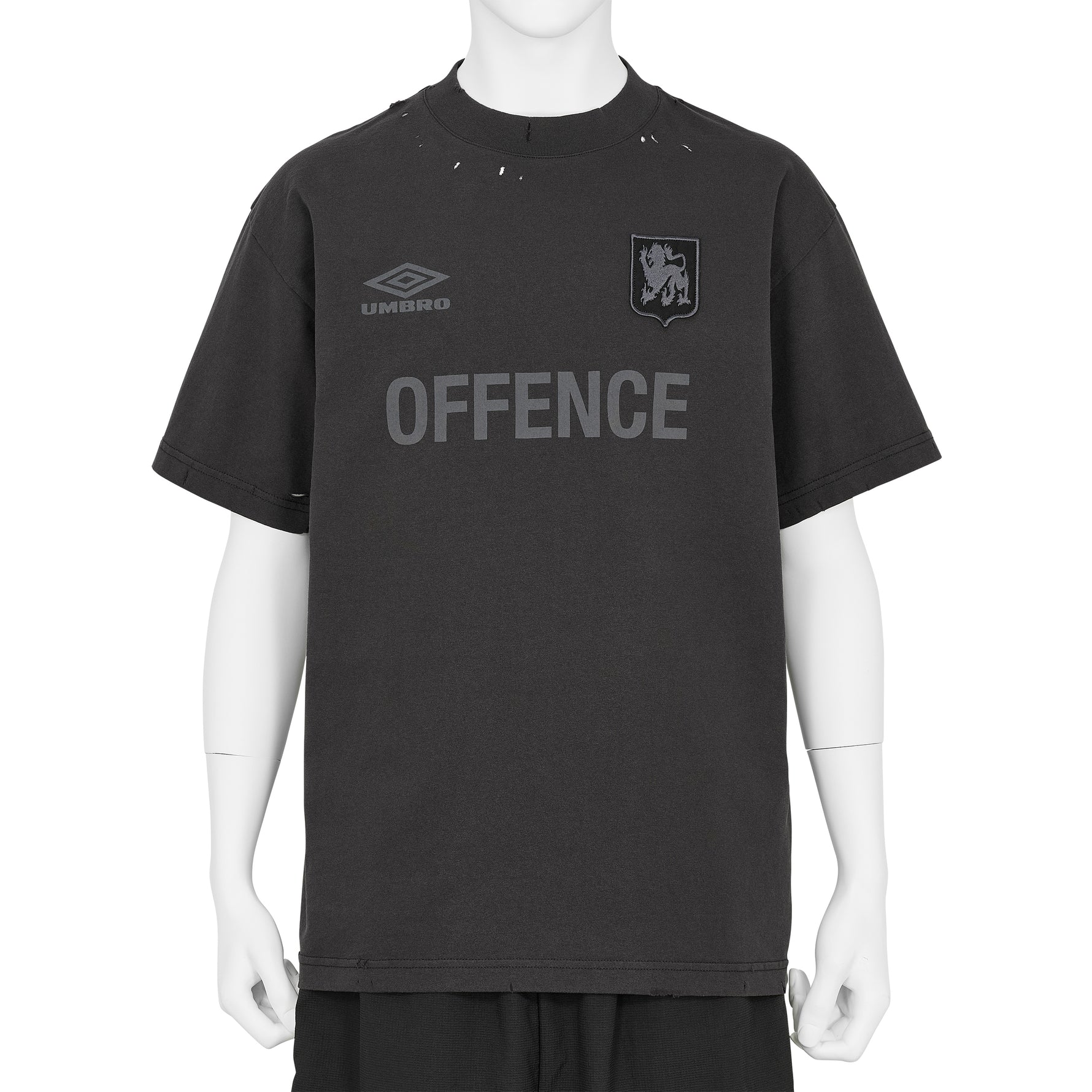 OFFENCE DEFENCE TEE SHIRT WASHED BLACK