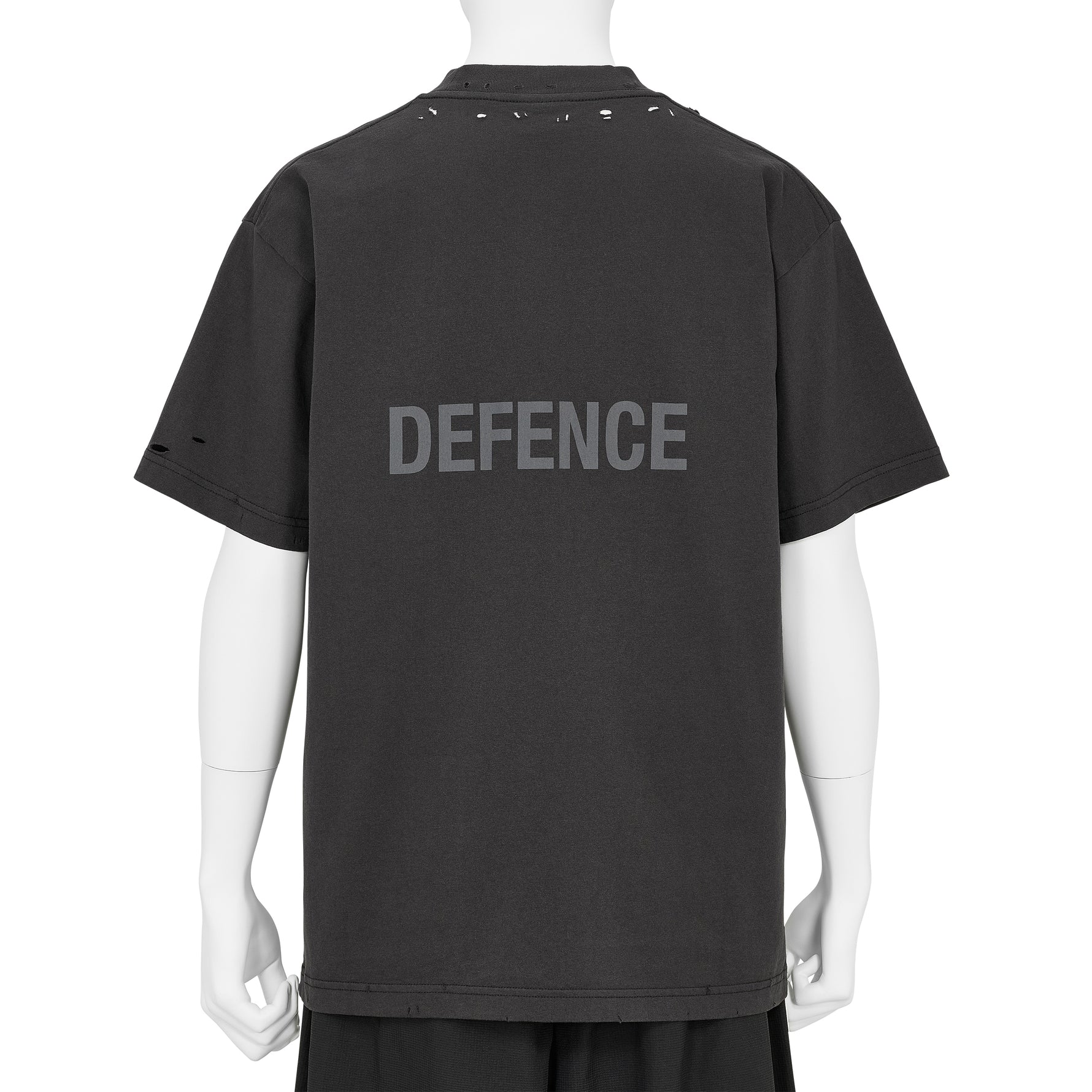 OFFENCE DEFENCE TEE SHIRT WASHED BLACK