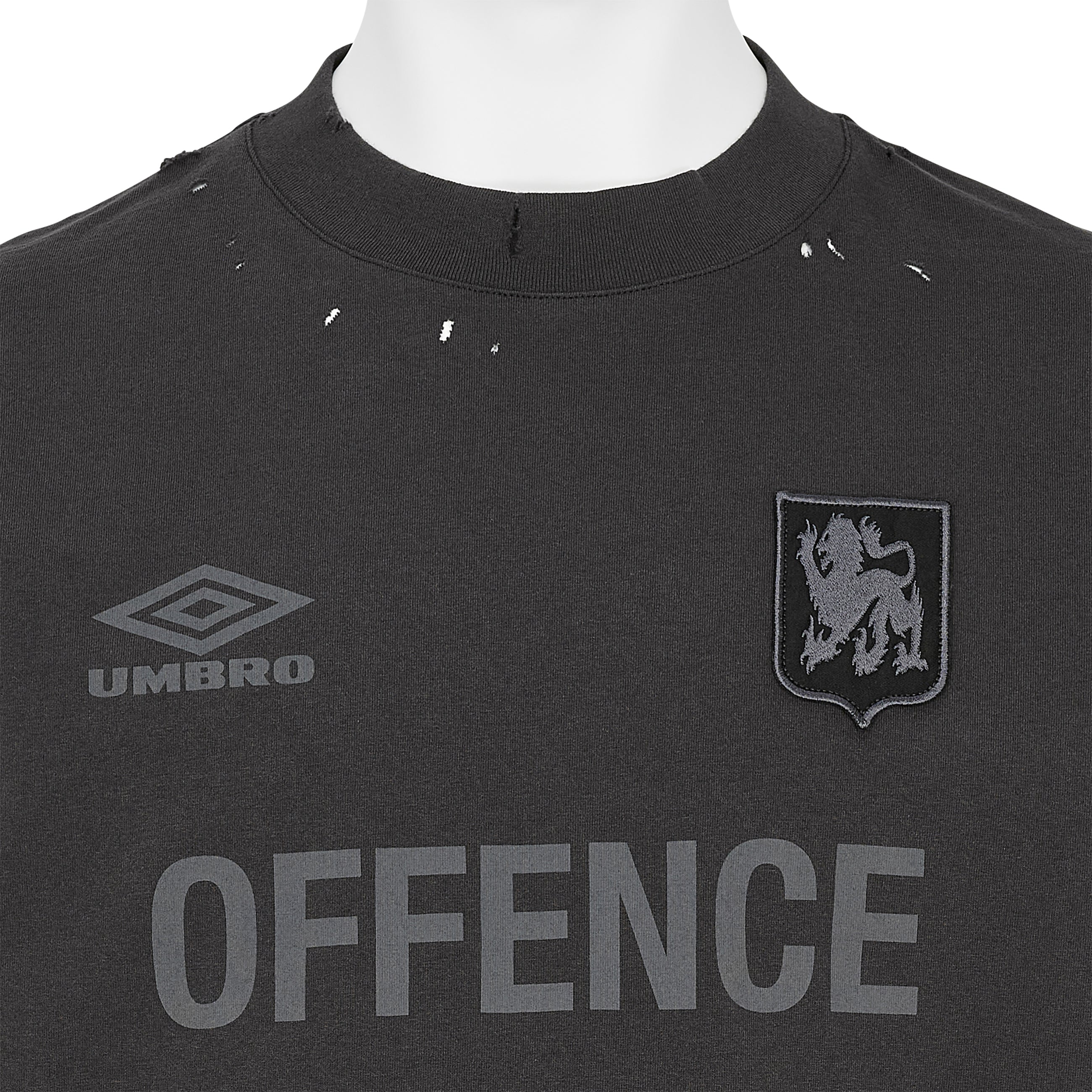 OFFENCE DEFENCE TEE SHIRT WASHED BLACK
