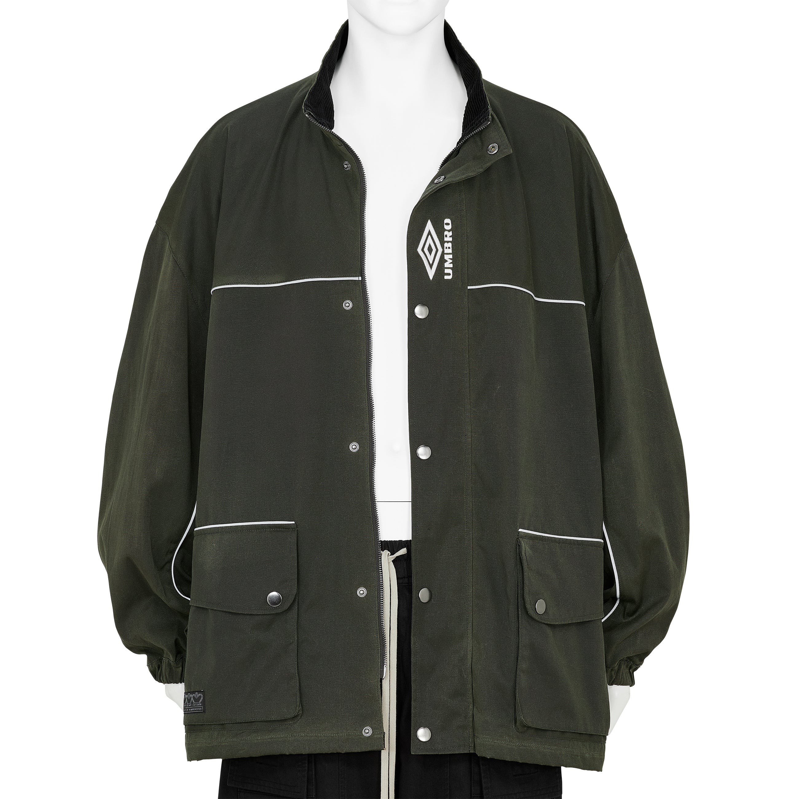TRAINER WAXED JACKET DARK OLIVE