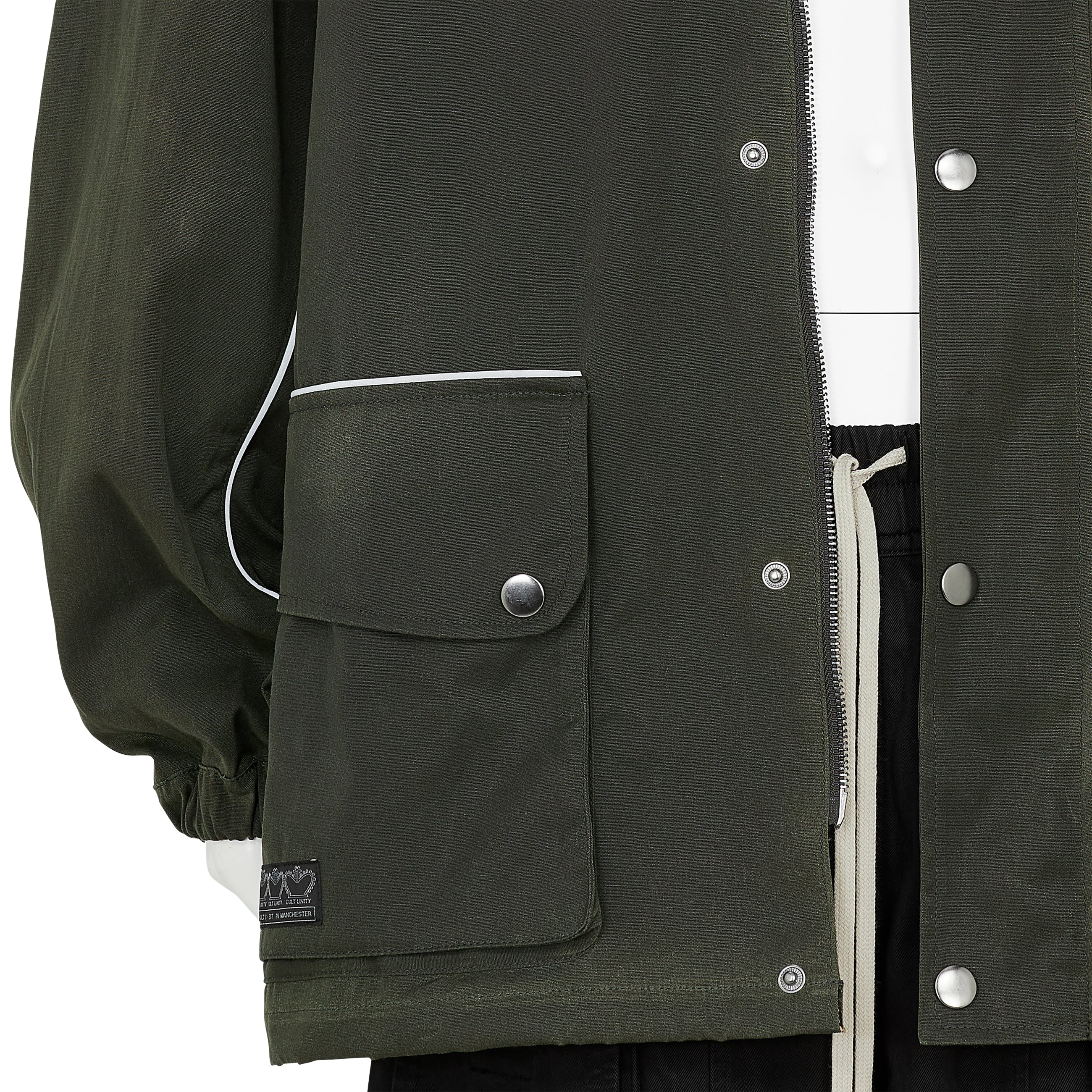 TRAINER WAXED JACKET DARK OLIVE