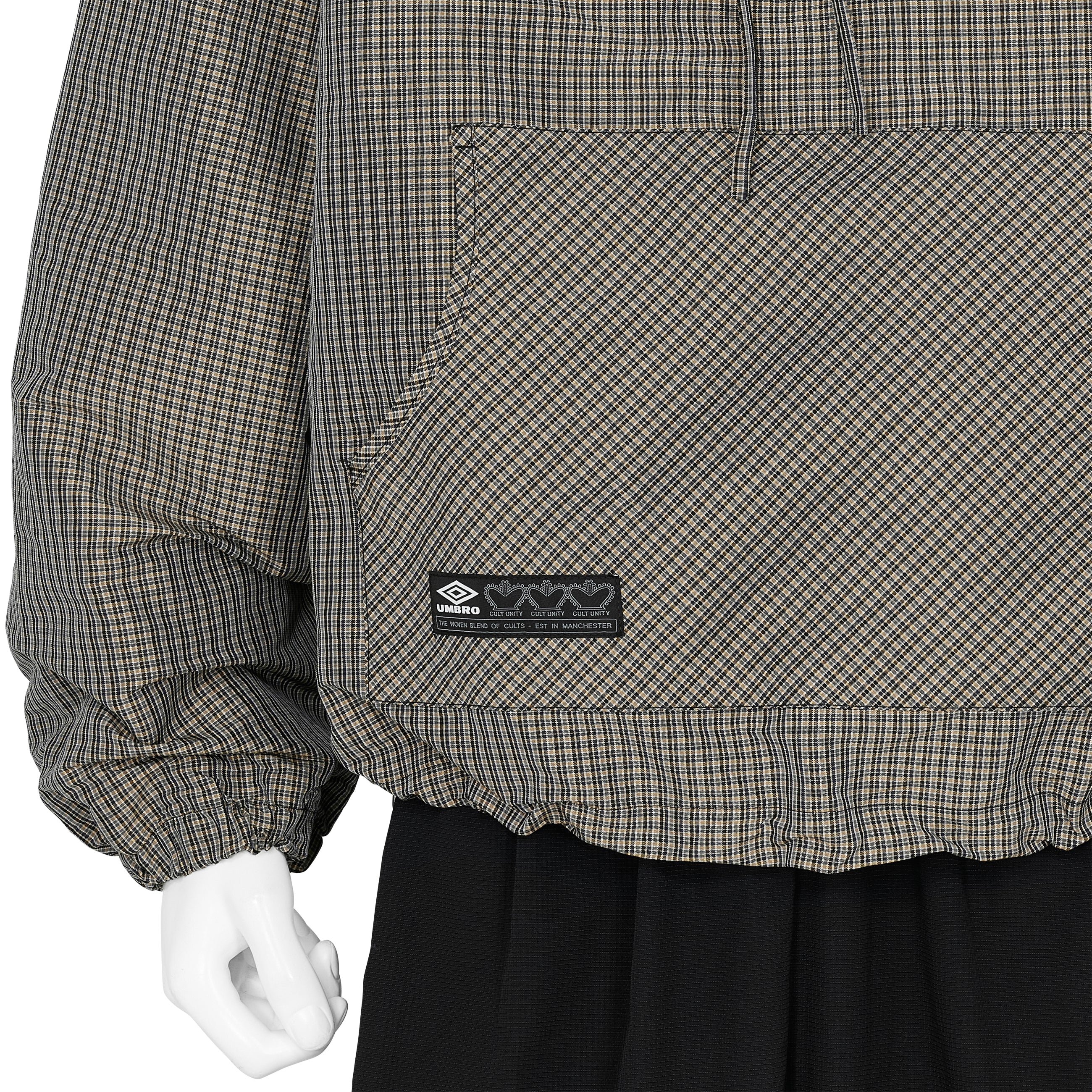 MASKED CHECK ANORAK BEIGE