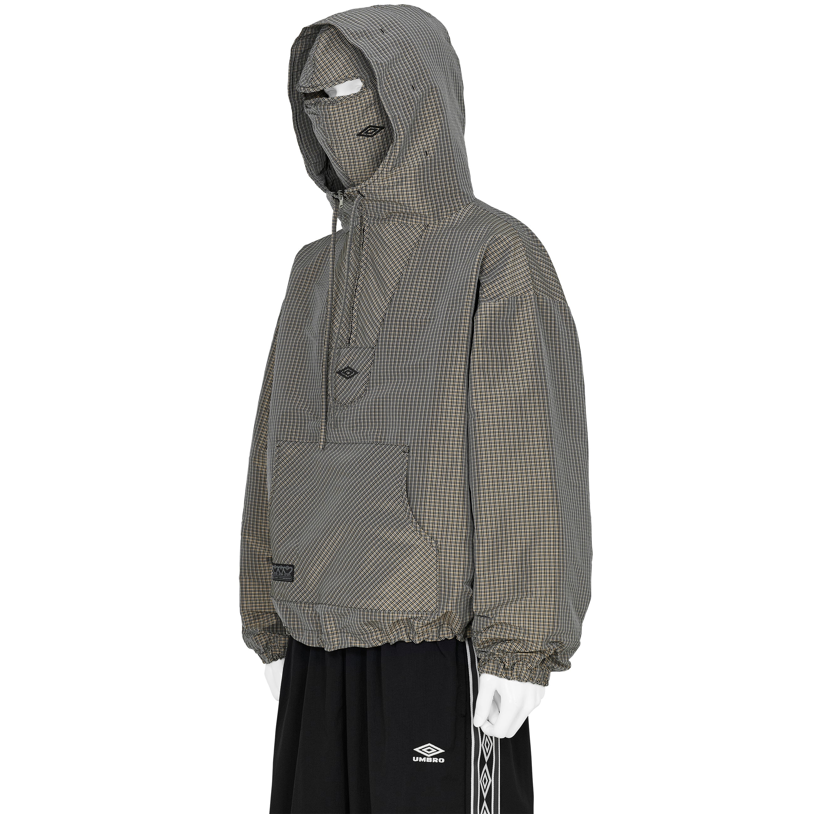 MASKED CHECK ANORAK BEIGE