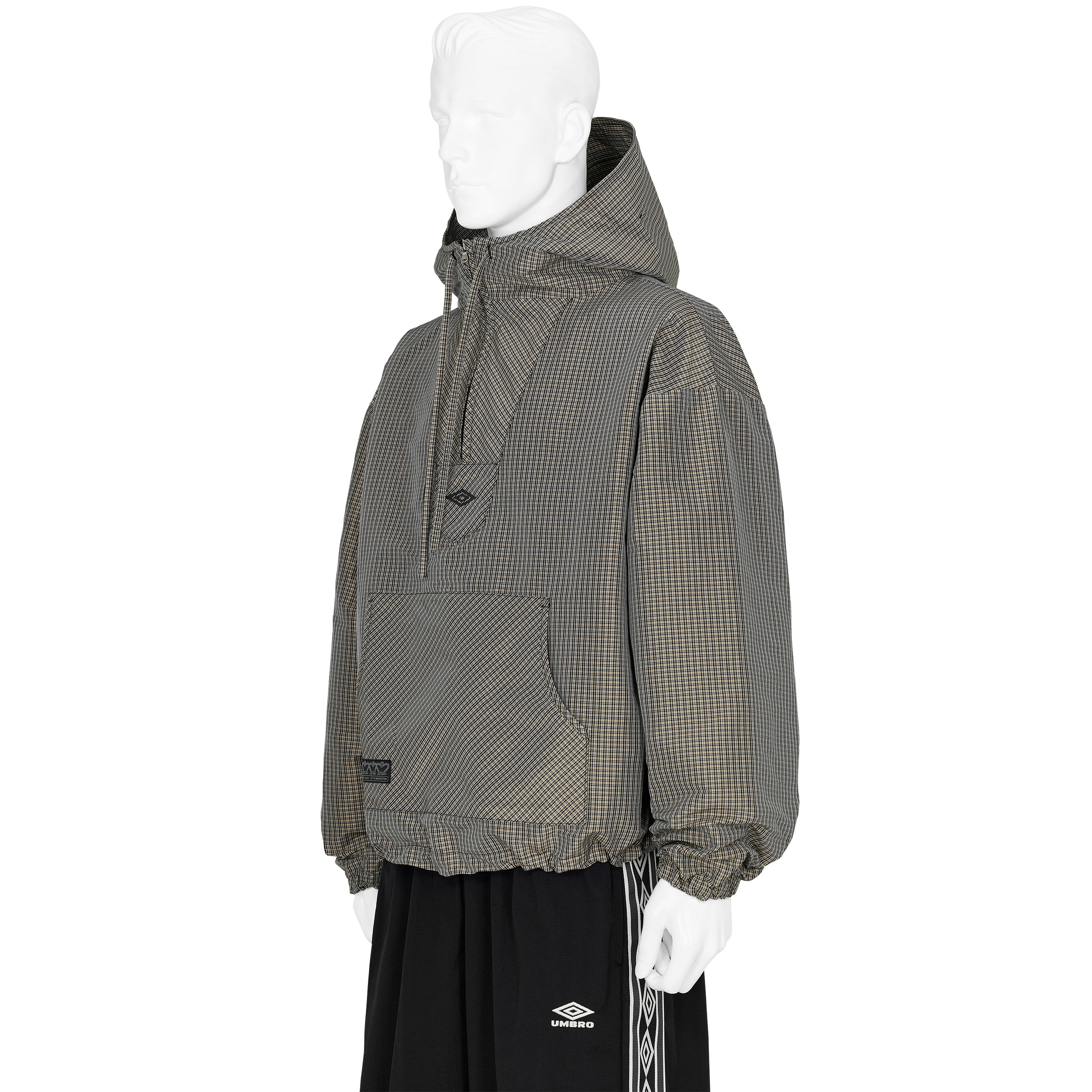 MASKED CHECK ANORAK BEIGE