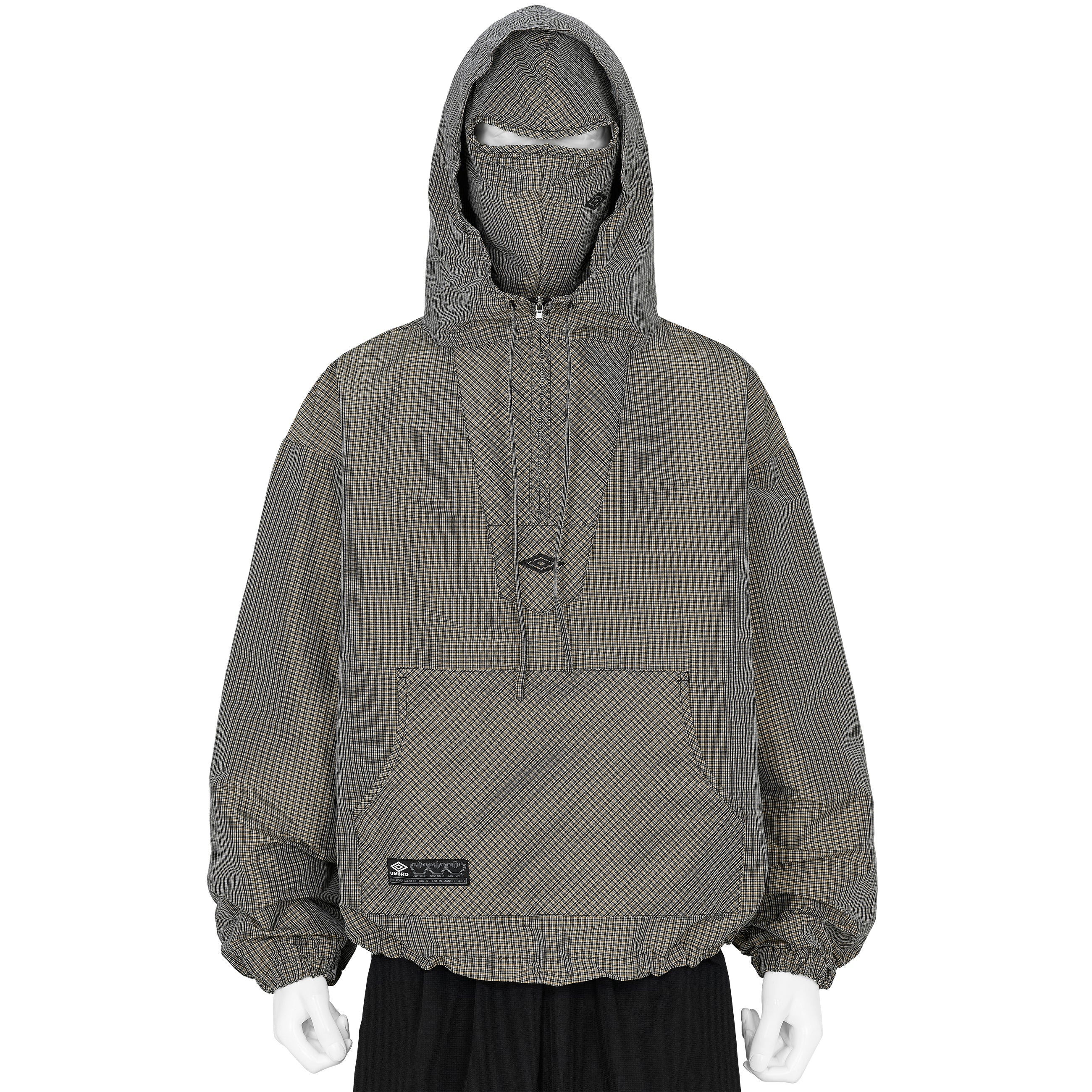 MASKED CHECK ANORAK BEIGE