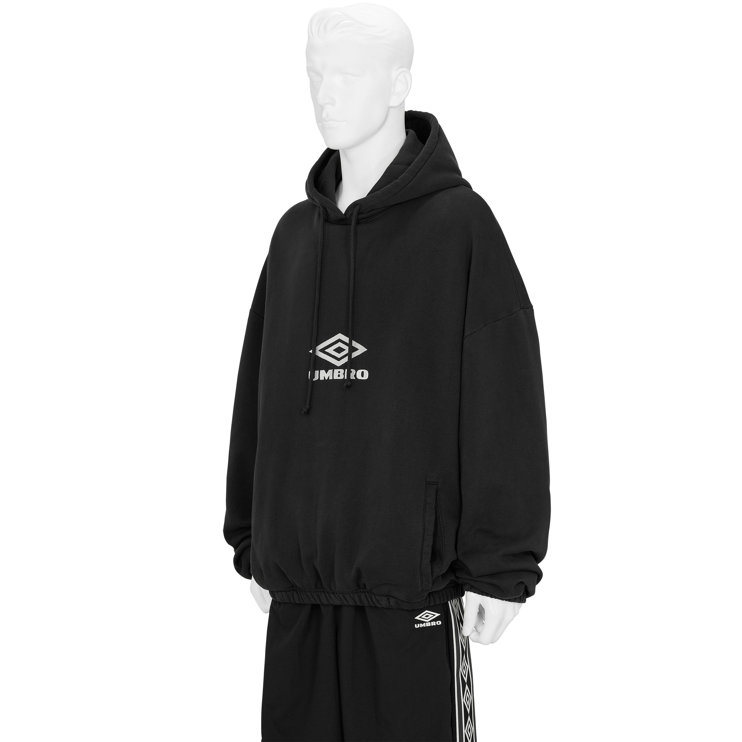 OG LOGO MASKED HOODIE WASHED BLACK