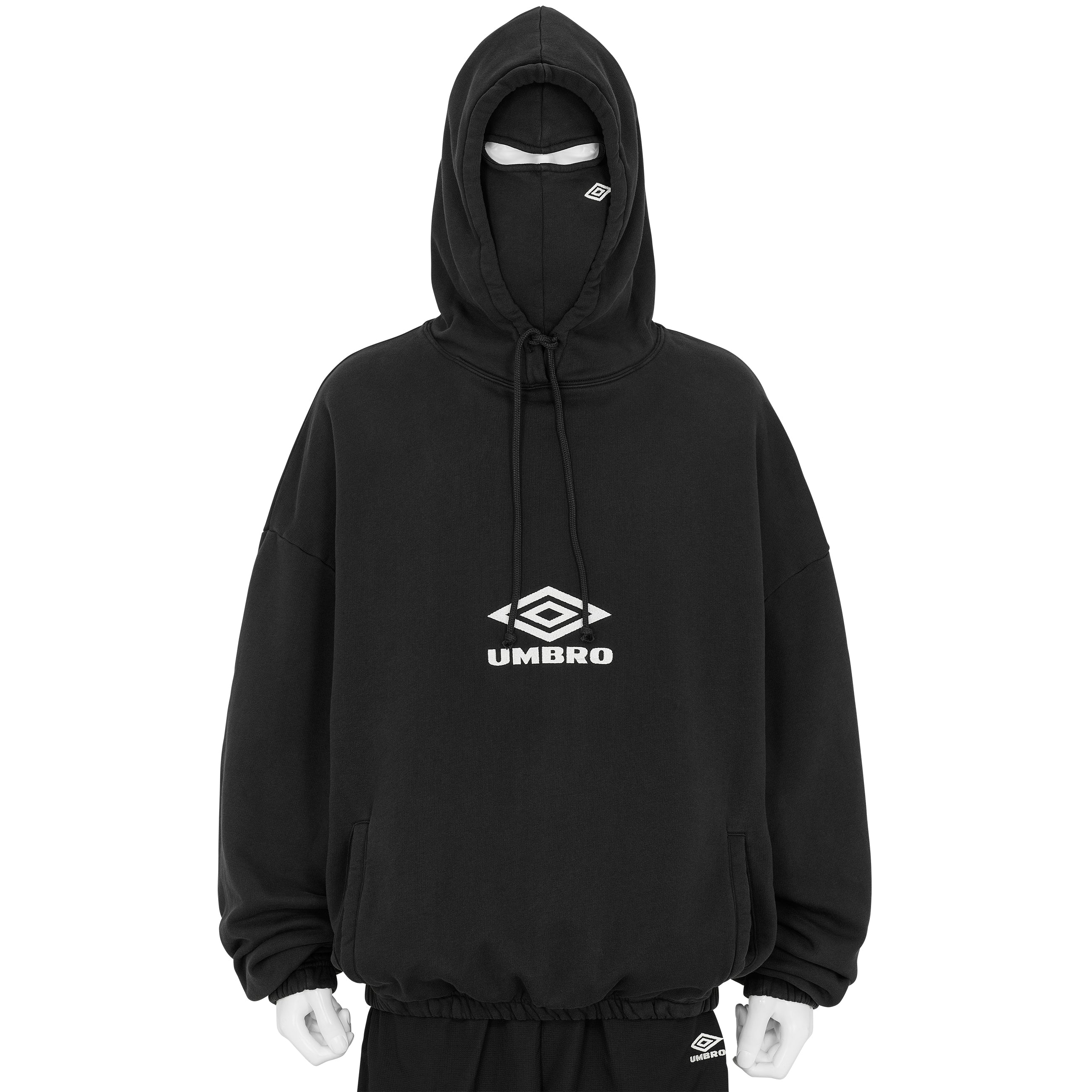 UMBRO SLAM JAM ロゴ刺繍 トラックジャケット パーカー S 限定 OG LOGO MASKED HOODIE WASHED BLACK - SLAM JAM and UMBRO(スラム
