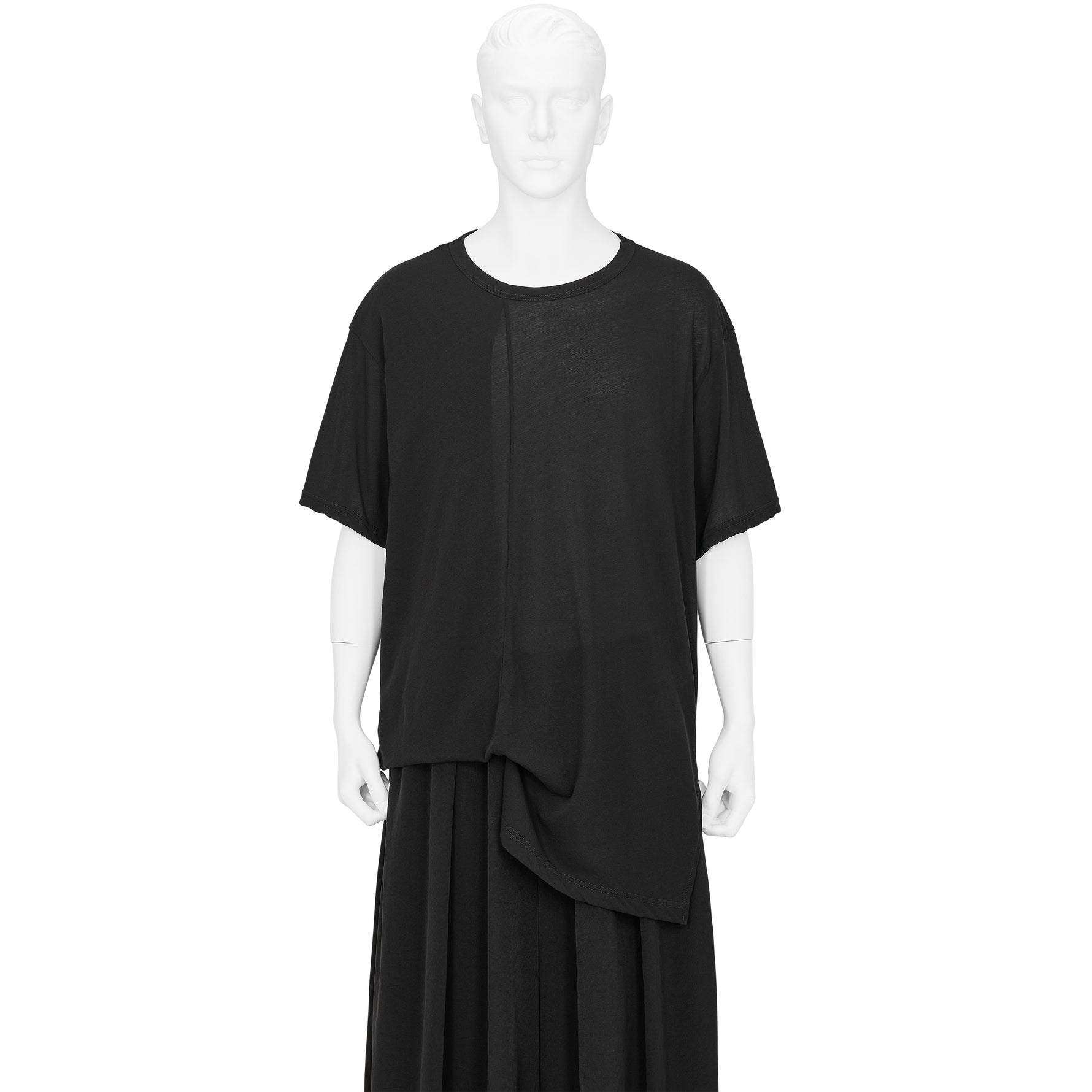 HIGH TWISTED GAS PS ASYMMETRY S/S TEE BLACK