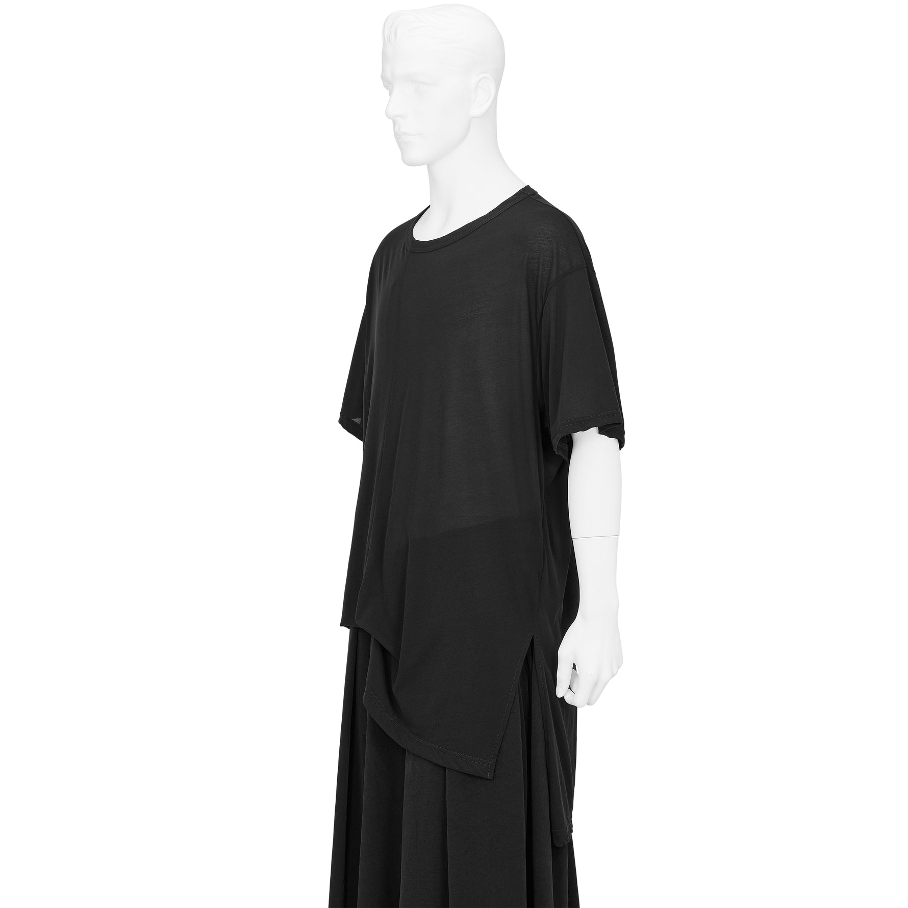 HIGH TWISTED GAS PS ASYMMETRY S/S TEE BLACK