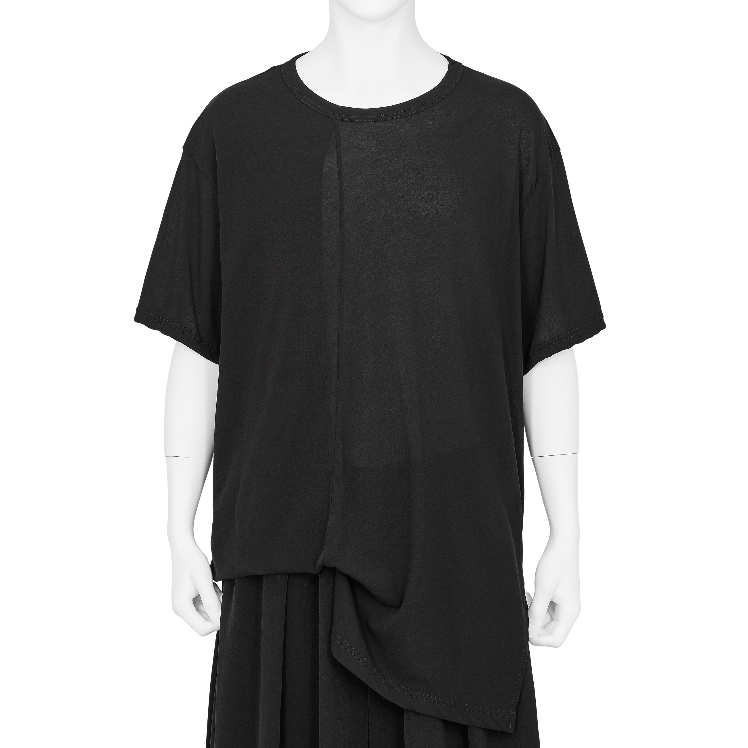 HIGH TWISTED GAS PS ASYMMETRY S/S TEE BLACK