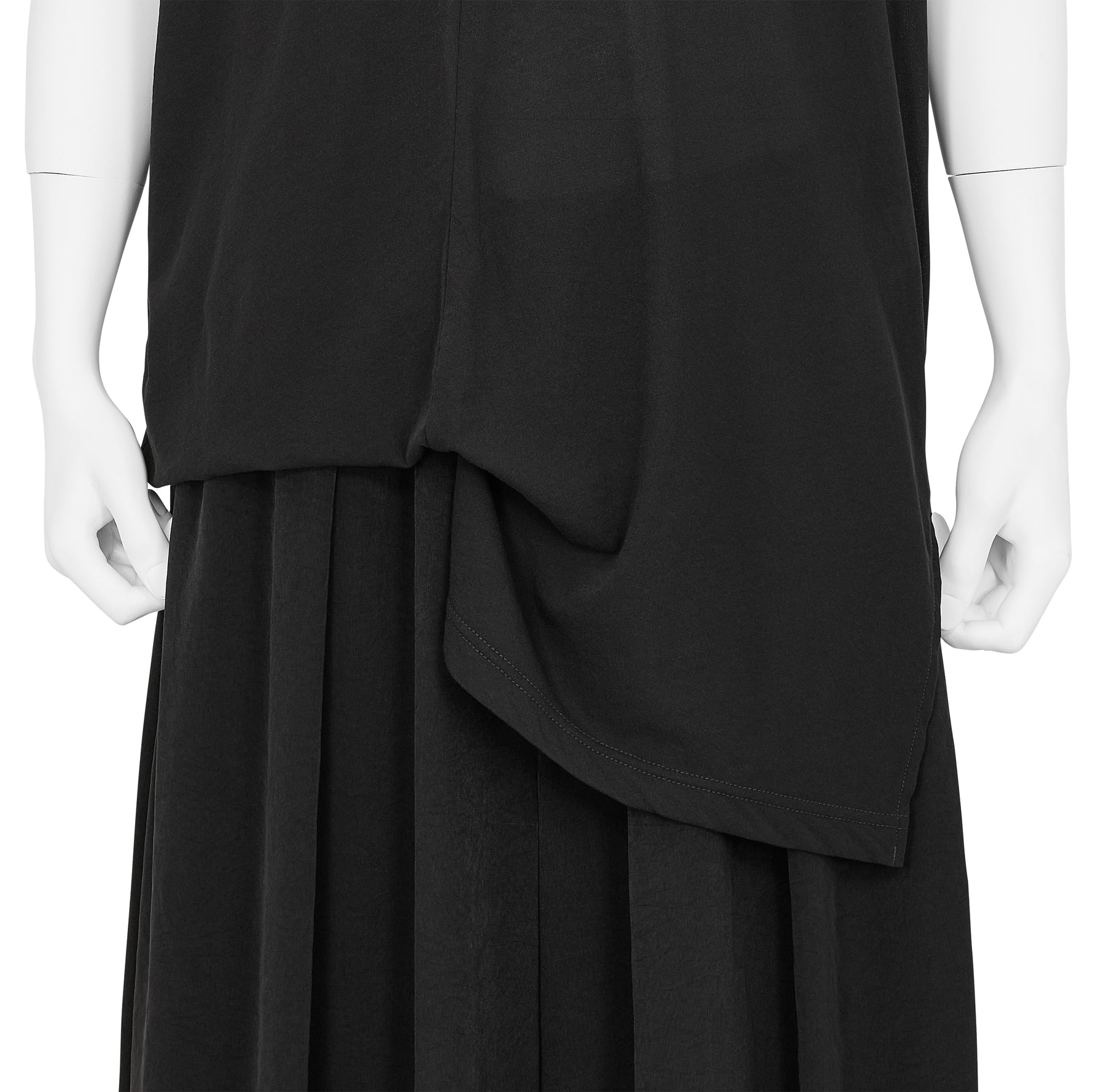HIGH TWISTED GAS PS ASYMMETRY S/S TEE BLACK