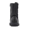CANVAS HORSE SIDE LACE UP BOOTS BLACK