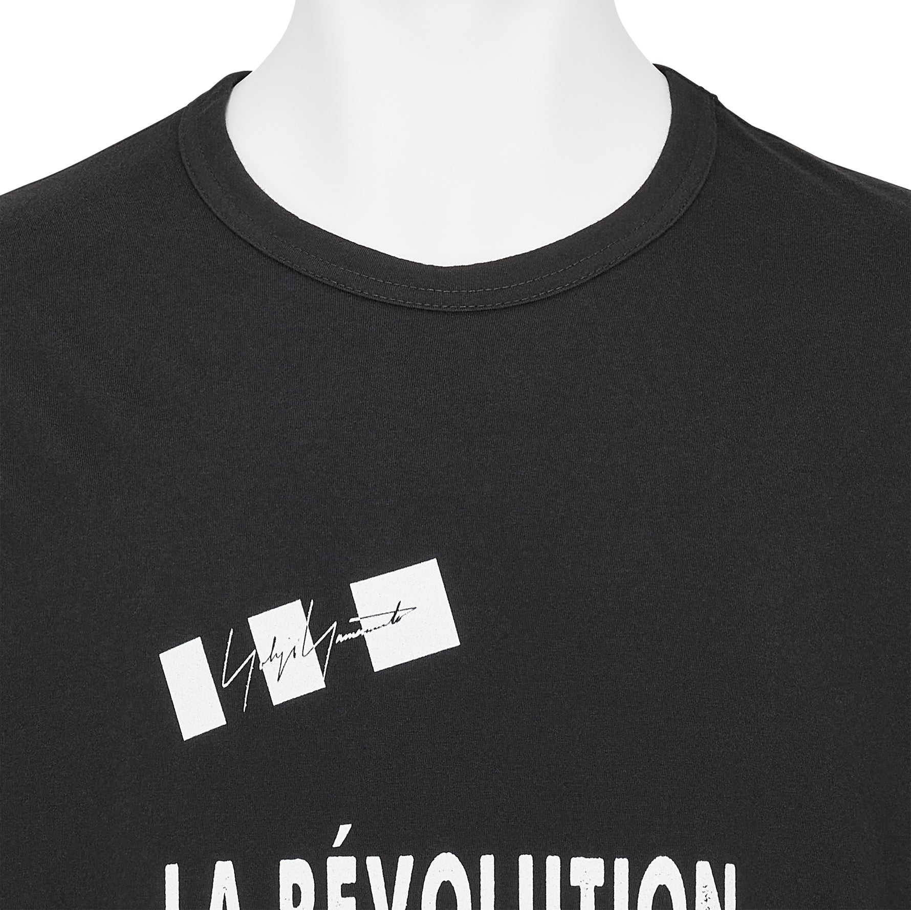 COMBED PLAIN STITCH S/S TEE [LA REVOLUTION DE LA MODE] BLACK