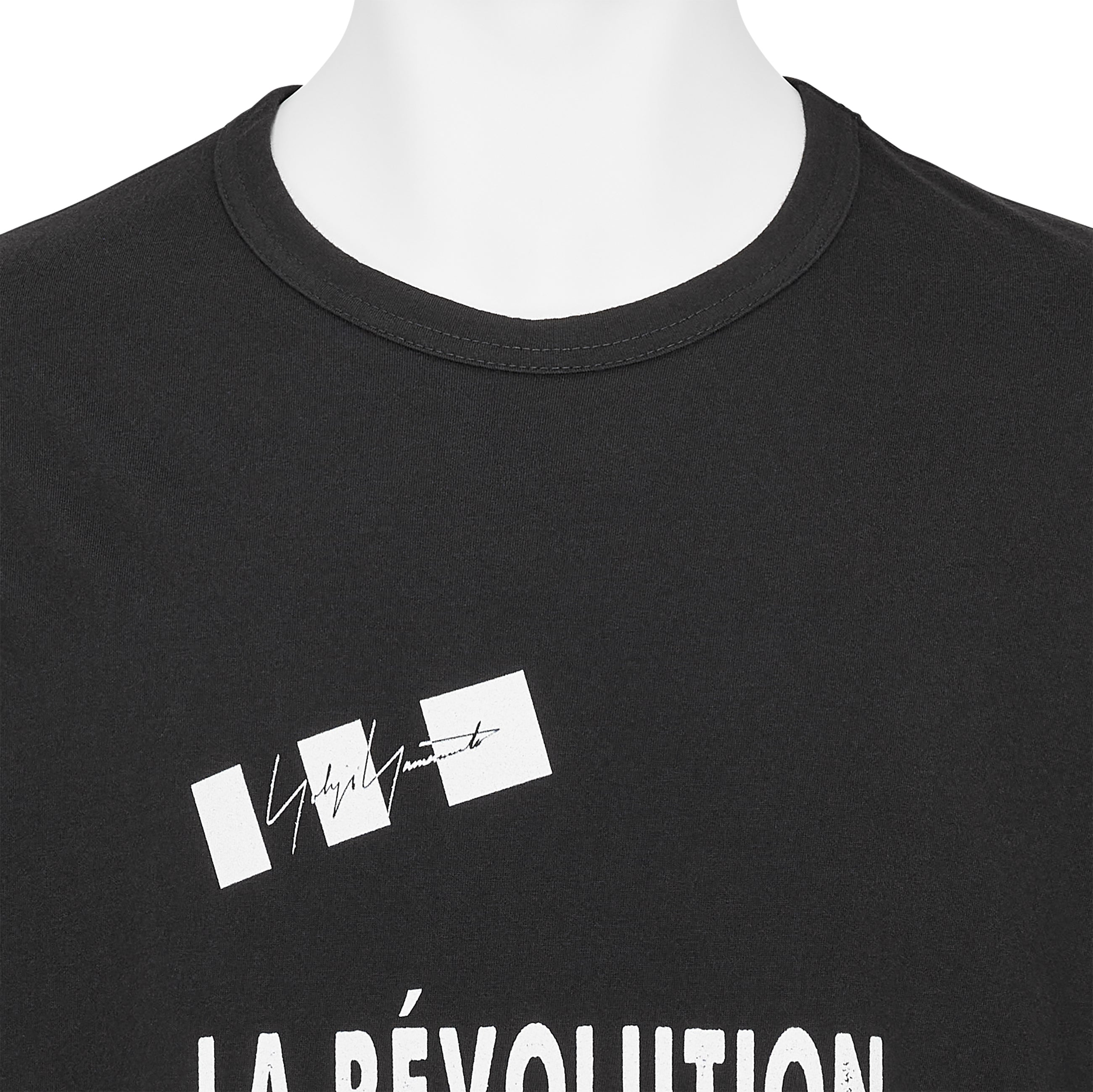COMBED PLAIN STITCH S/S TEE [LA REVOLUTION DE LA MODE] BLACK