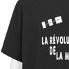 COMBED PLAIN STITCH S/S TEE [LA REVOLUTION DE LA MODE] BLACK