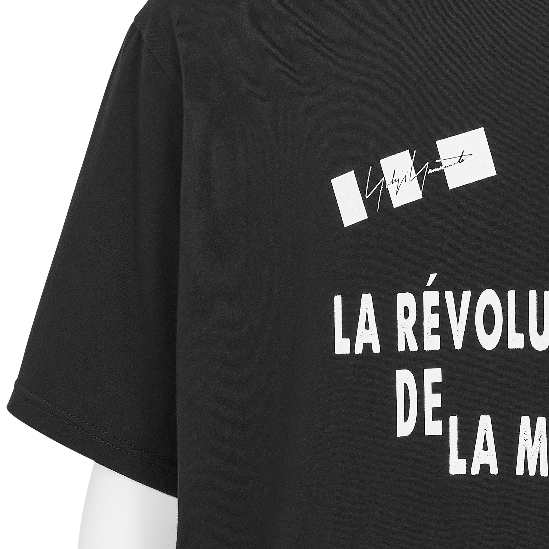 COMBED PLAIN STITCH S/S TEE [LA REVOLUTION DE LA MODE] BLACK