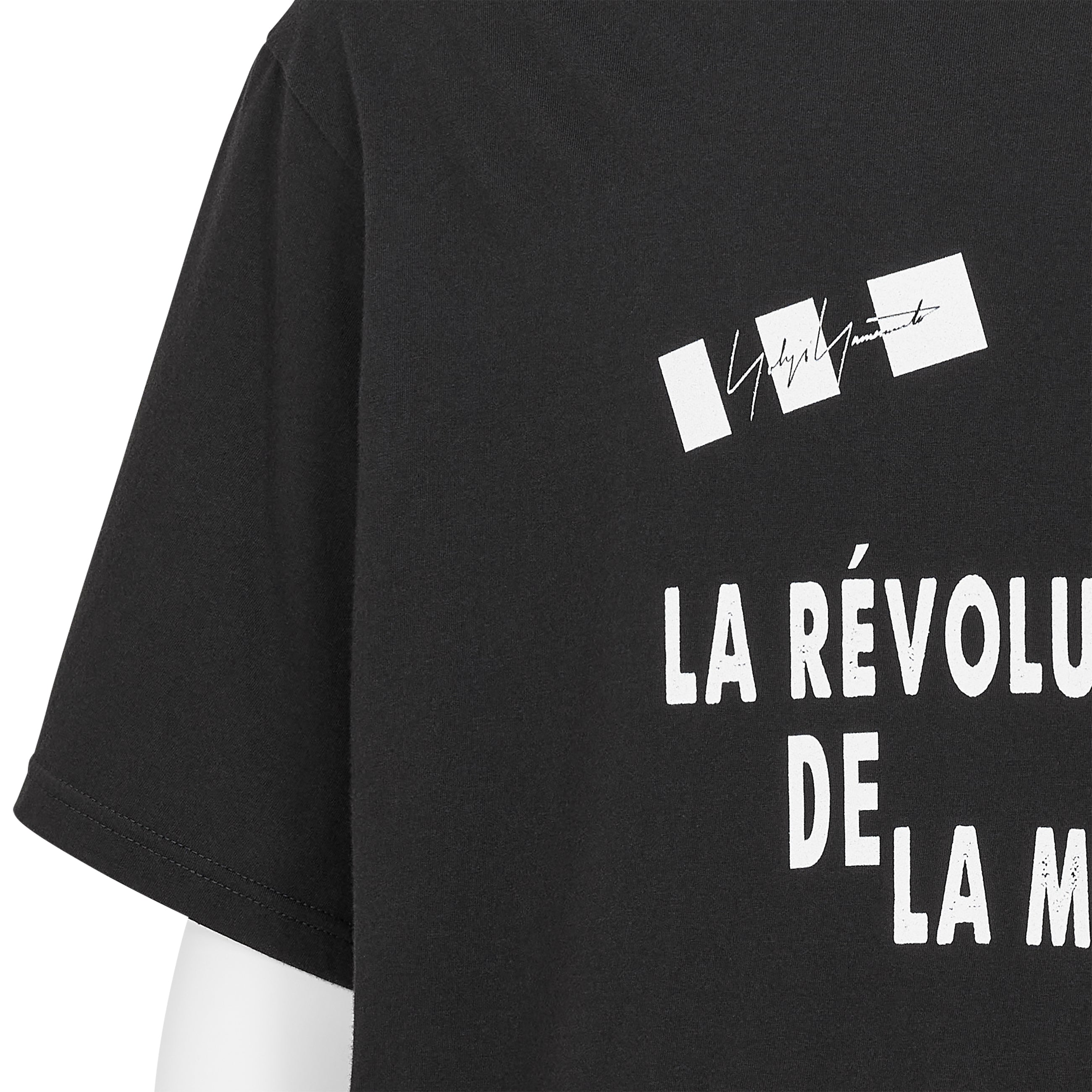 COMBED PLAIN STITCH S/S TEE [LA REVOLUTION DE LA MODE] BLACK