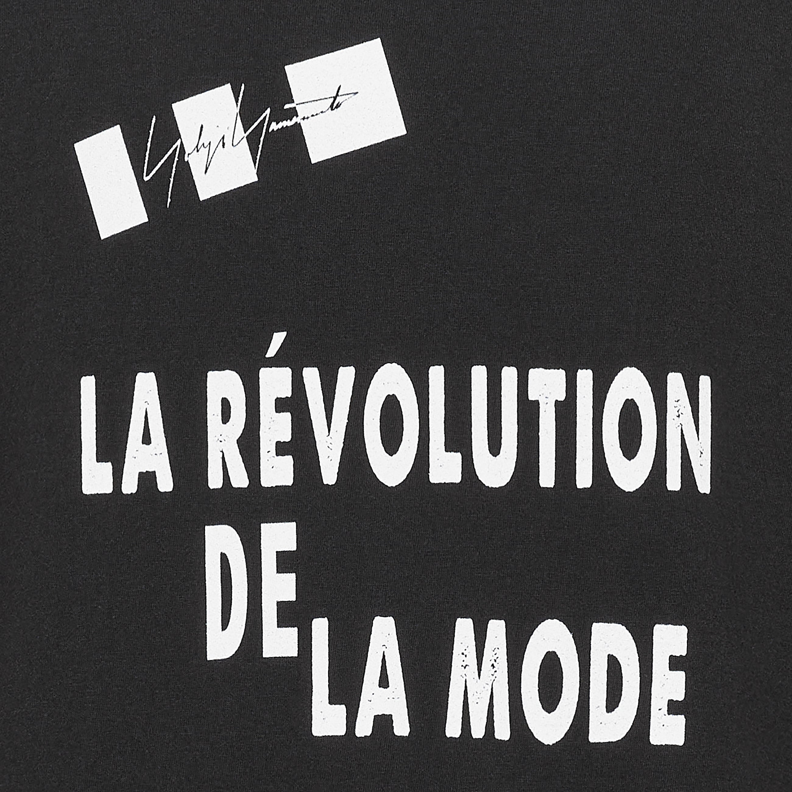 COMBED PLAIN STITCH S/S TEE [LA REVOLUTION DE LA MODE] BLACK