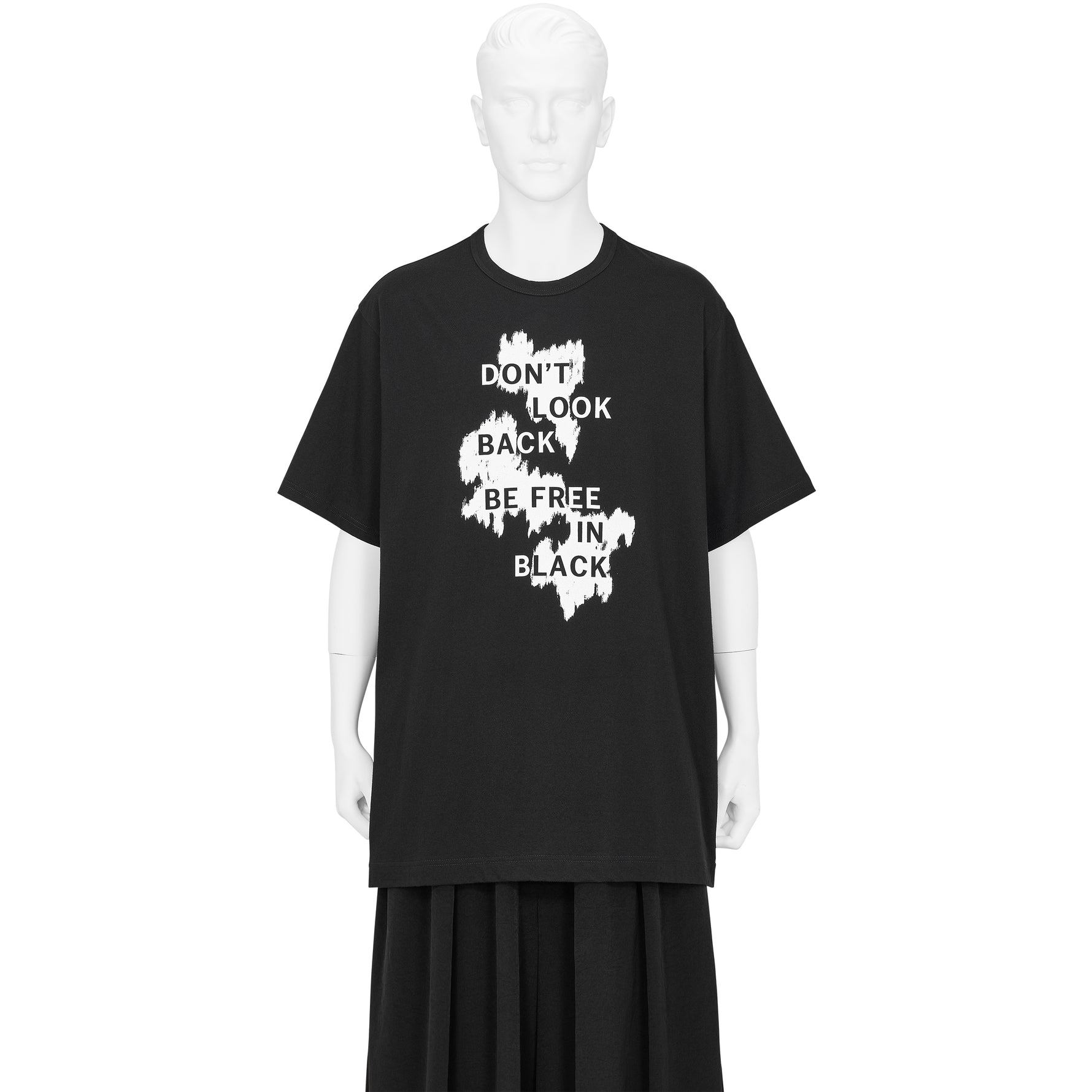 PLAIN STITCH TEE [DON'T LOOK BACK] BLACK