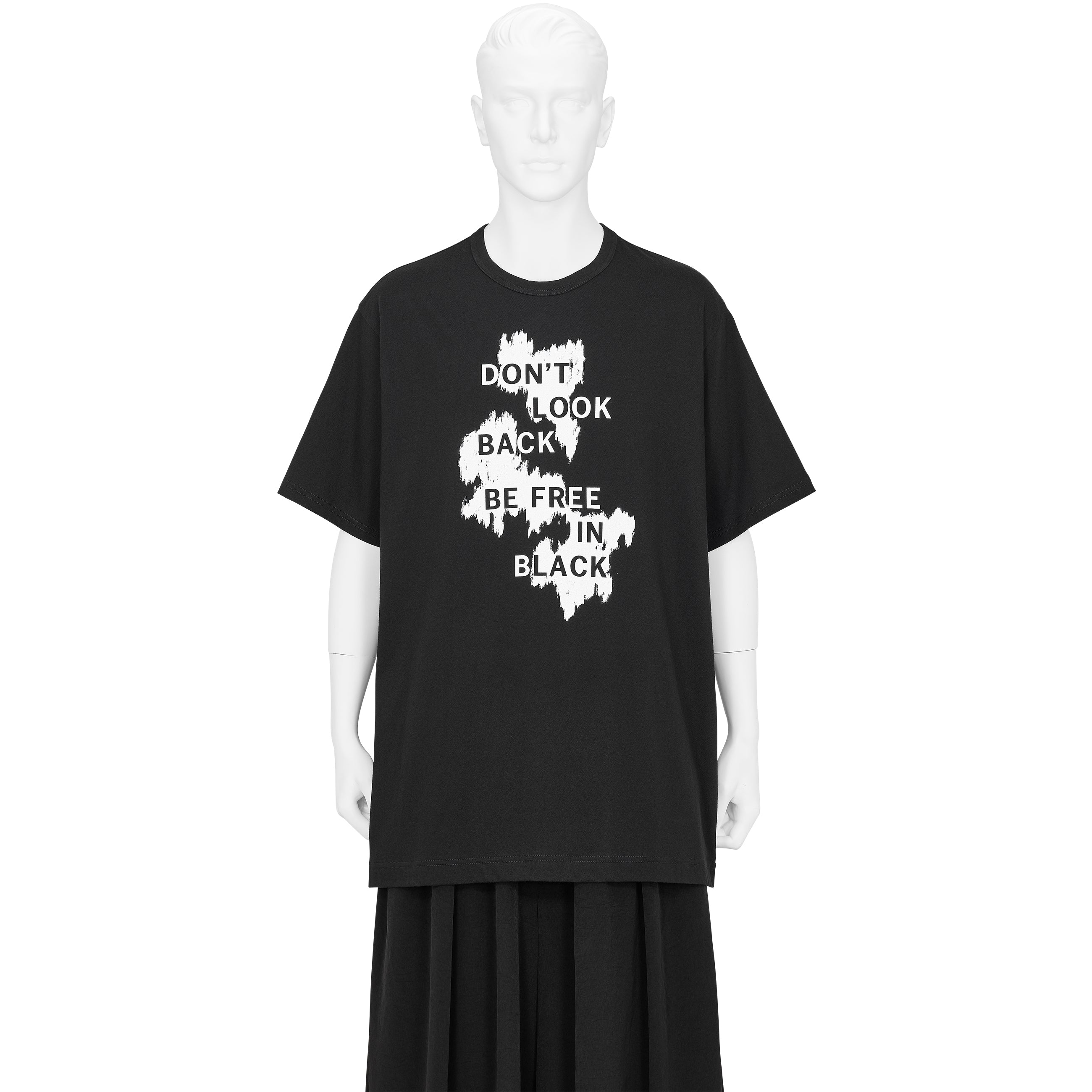 PLAIN STITCH TEE [DON'T LOOK BACK] BLACK