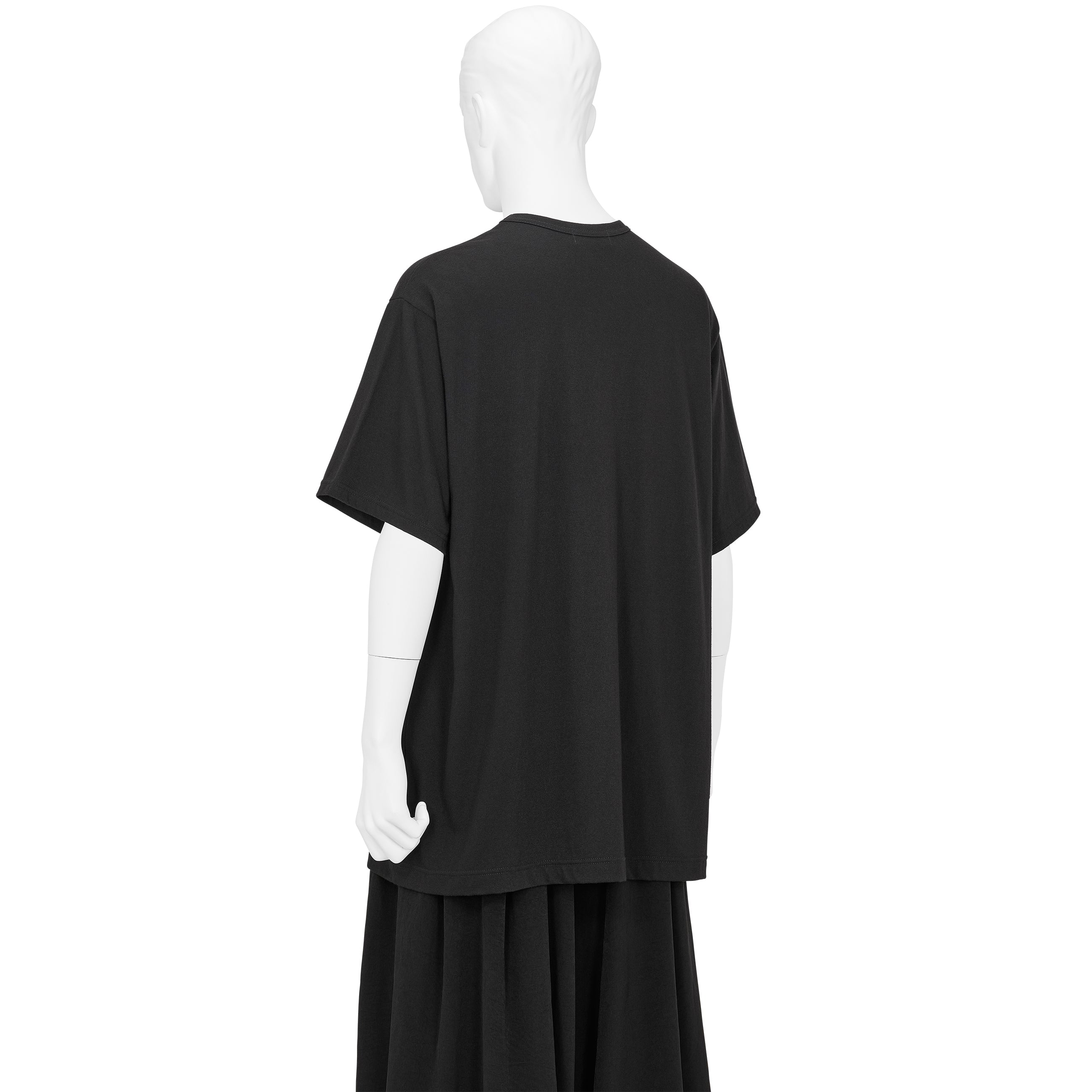 【良品】ヨウジヤマモトプールオム カットオフ ビッグTシャツ 黒 3 PLAIN STITCH TEE [DON'T LOOK BACK] BLACK - Yohji Yamamoto POUR