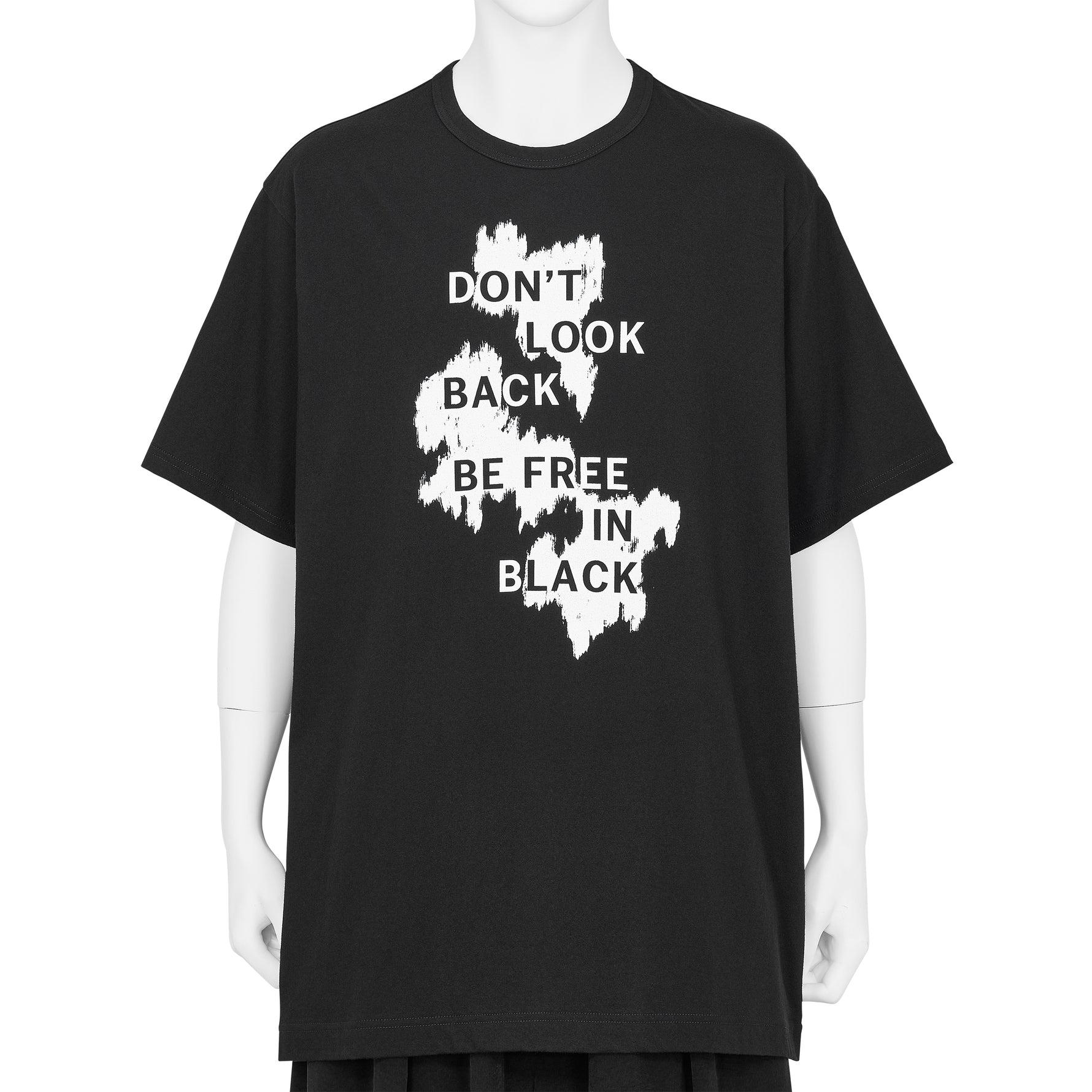 PLAIN STITCH TEE [DON'T LOOK BACK] BLACK