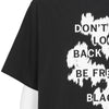 PLAIN STITCH TEE [DON'T LOOK BACK] BLACK