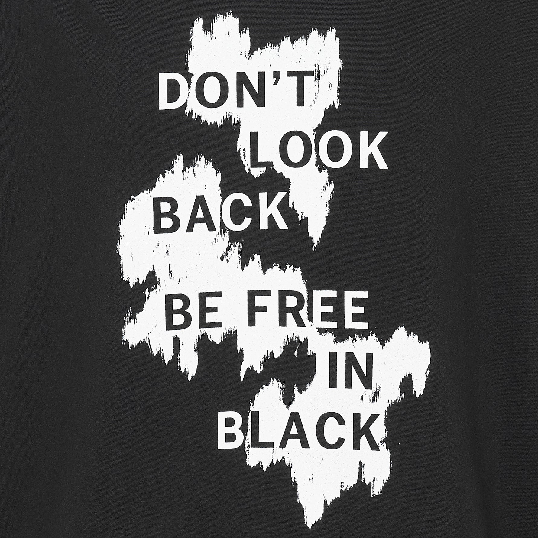 PLAIN STITCH TEE [DON'T LOOK BACK] BLACK