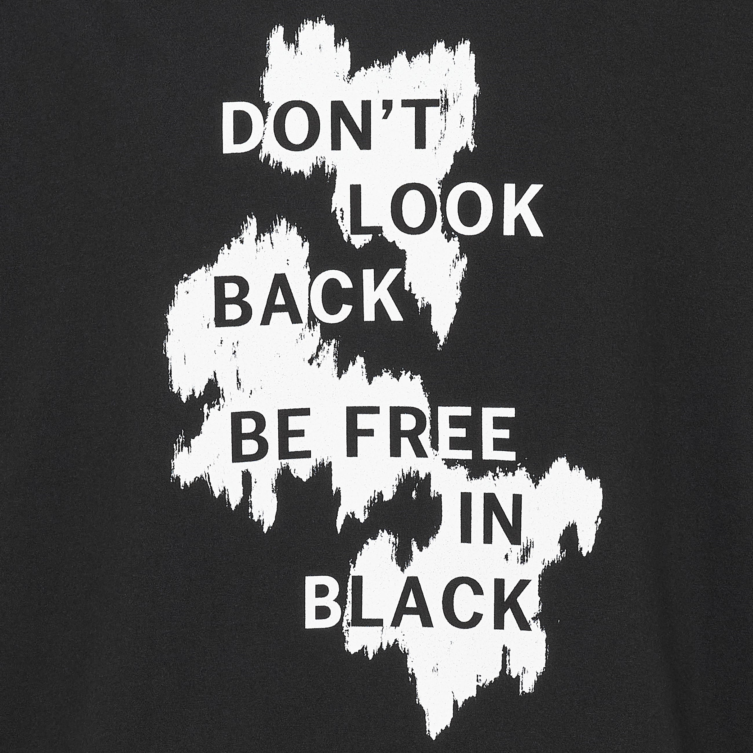 PLAIN STITCH TEE [DON'T LOOK BACK] BLACK