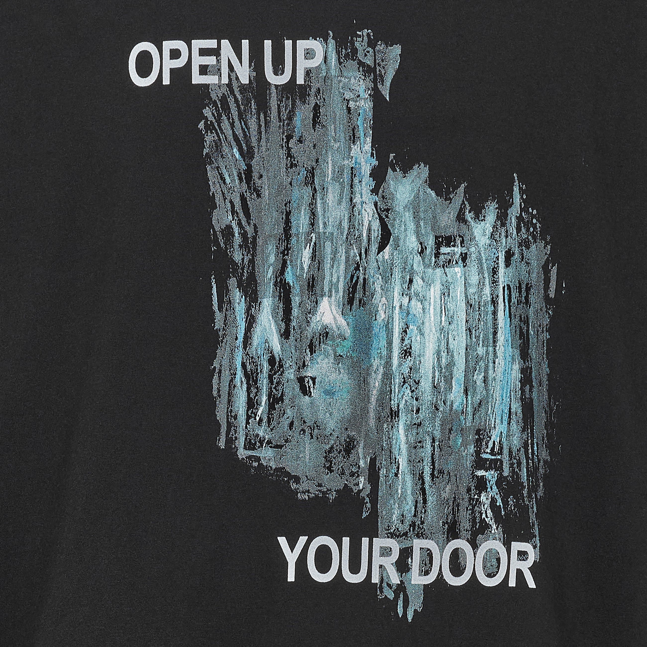 COMBED PLAIN STITCH GUSSET L/S TEE BLACK