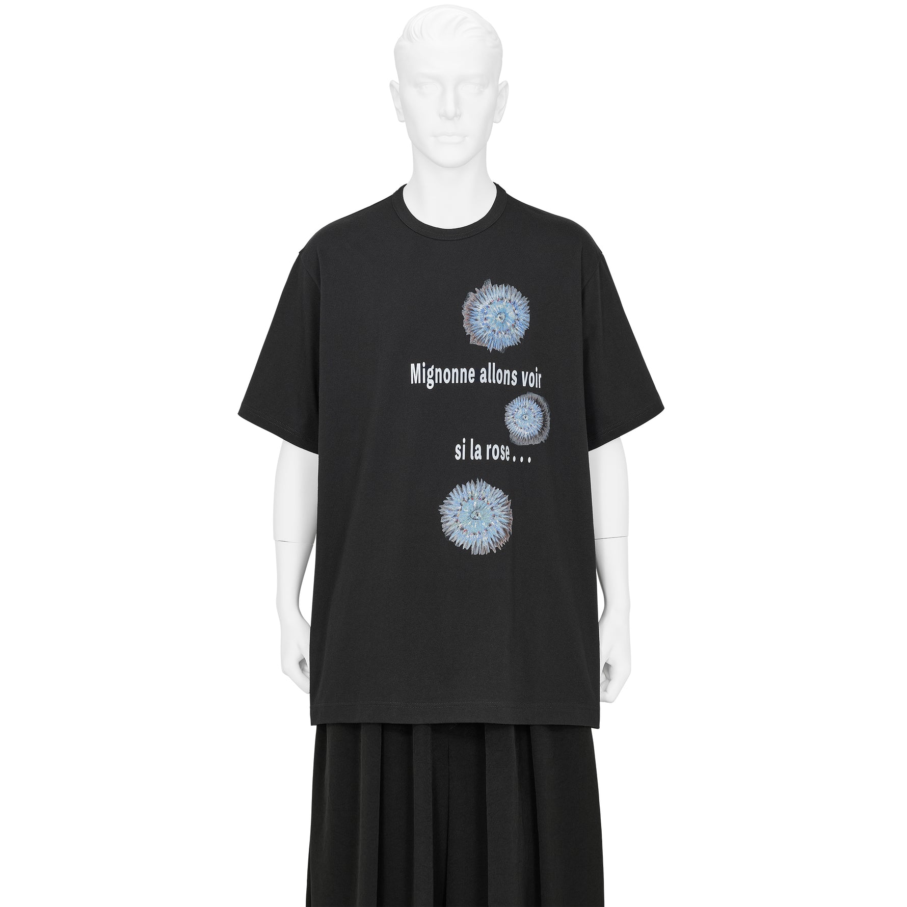 PLAIN STITCH TEE [ROSE] BLACK