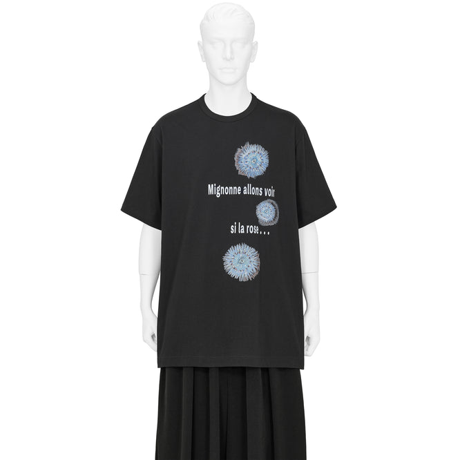 PLAIN STITCH TEE [ROSE] BLACK