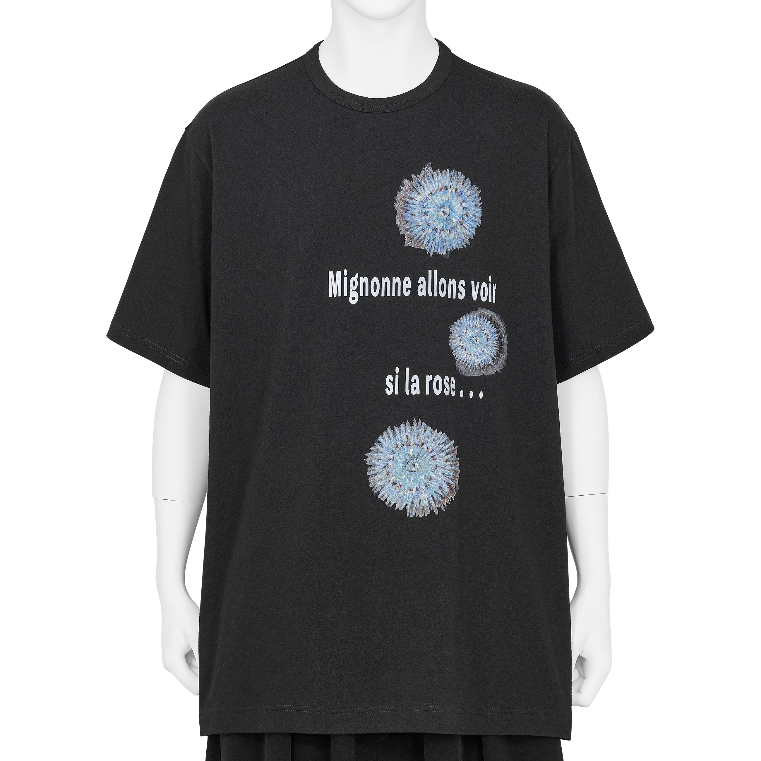 PLAIN STITCH TEE [ROSE] BLACK