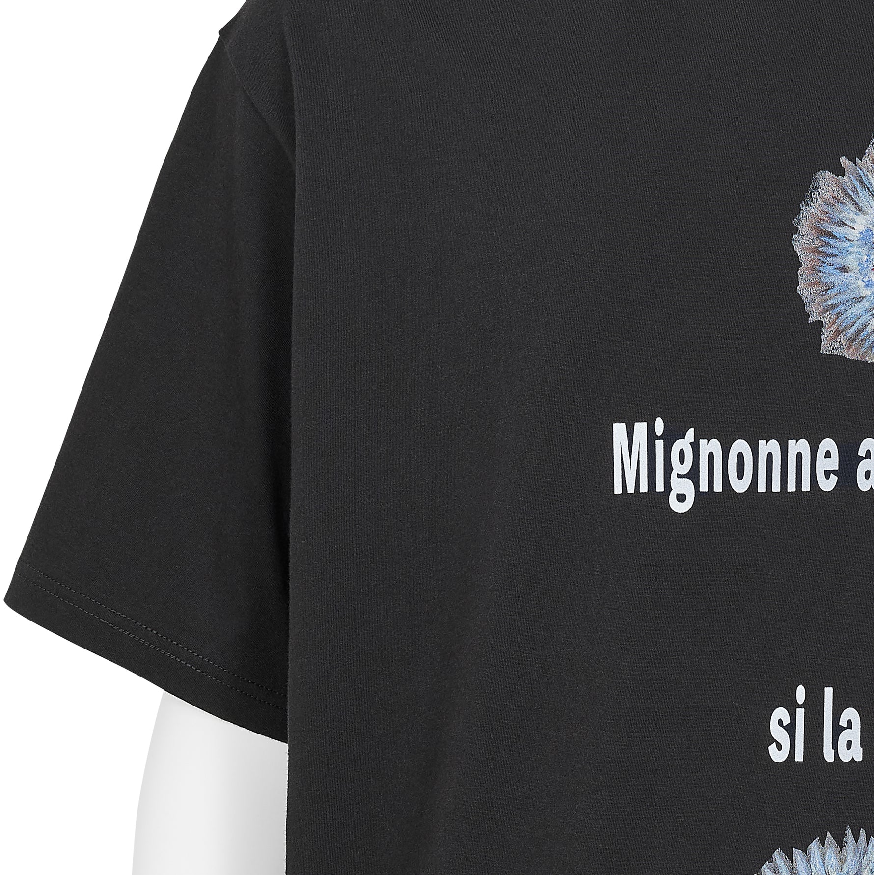 PLAIN STITCH TEE [ROSE] BLACK