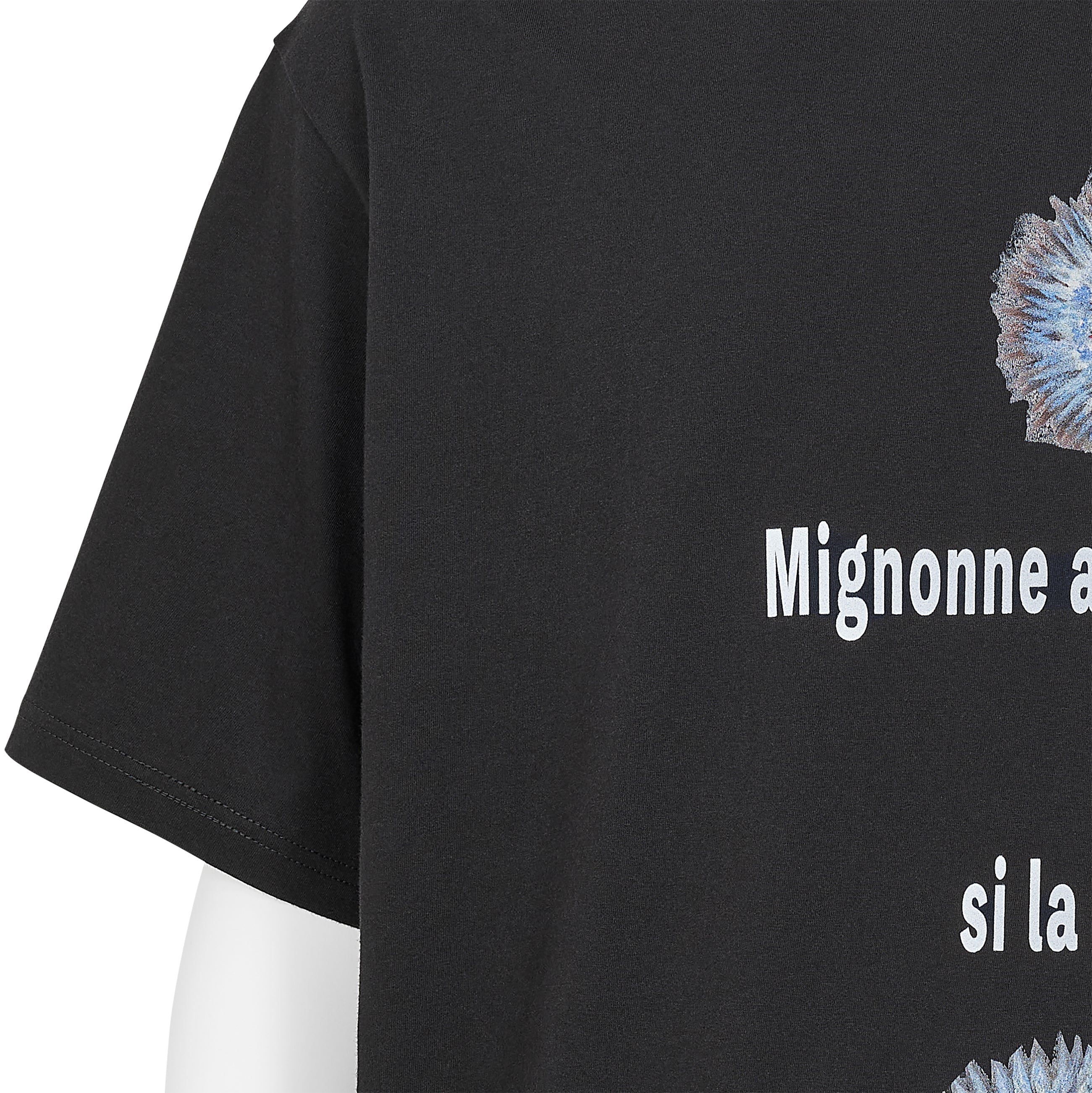 PLAIN STITCH TEE [ROSE] BLACK