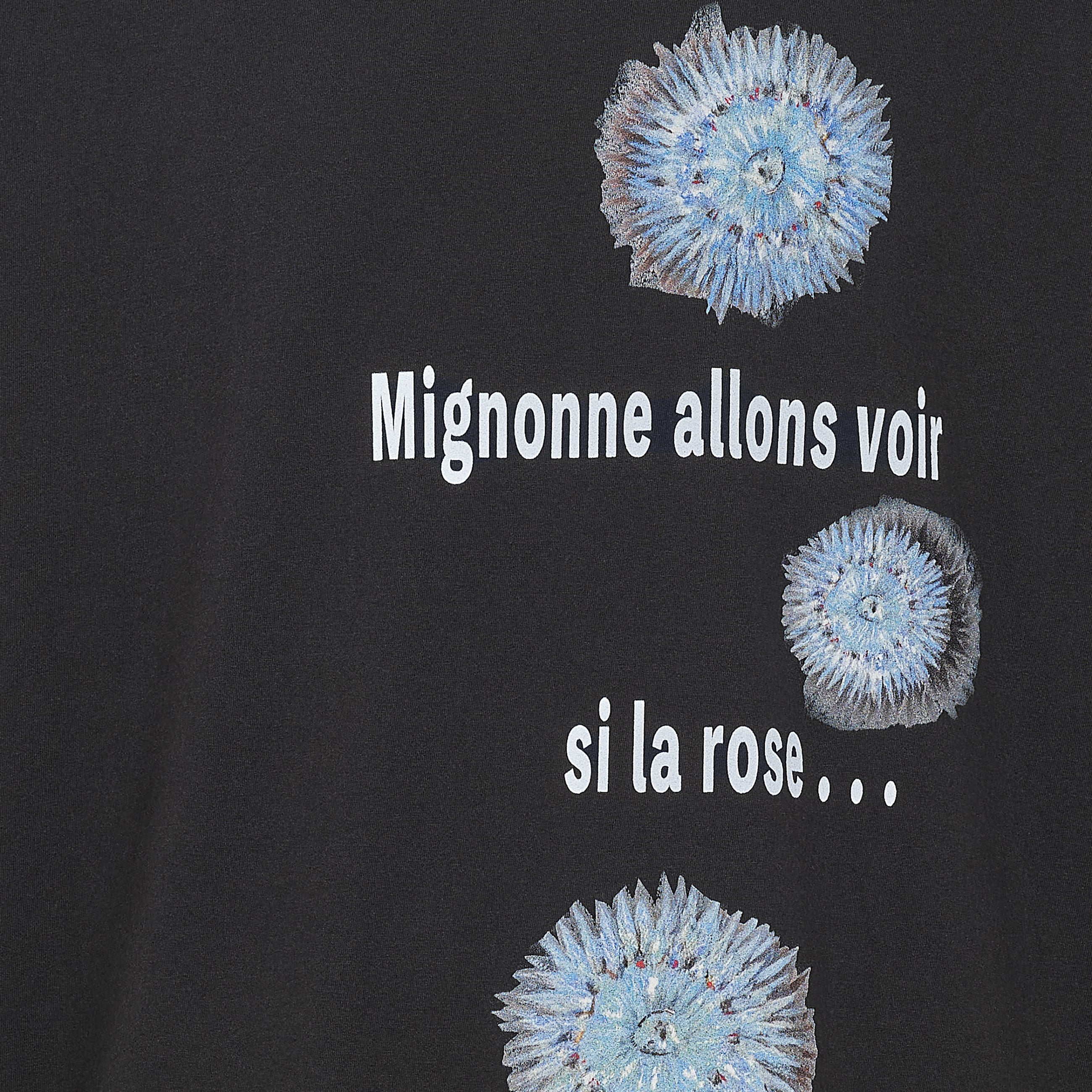 PLAIN STITCH TEE [ROSE] BLACK