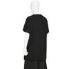 COTTON JERSEY SLIT ROUND NECK TEE BLACK