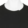 COTTON JERSEY SLIT ROUND NECK TEE BLACK