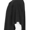 COTTON JERSEY SLIT ROUND NECK TEE BLACK