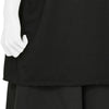 COTTON JERSEY SLIT ROUND NECK TEE BLACK