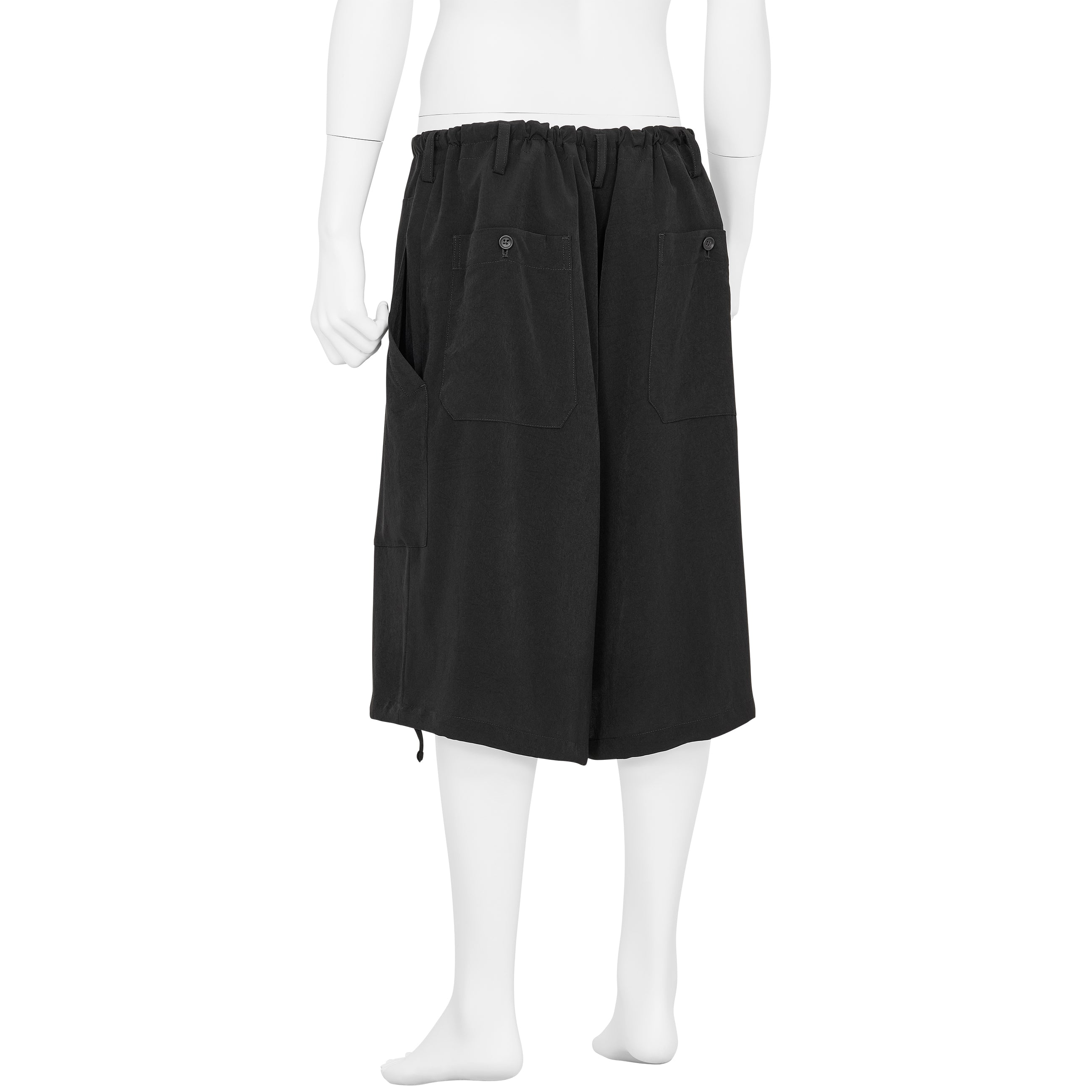 TUXEDO OUT POCKET SHORTS BLACK - Yohji Yamamoto POUR HOMME(ヨウジ
