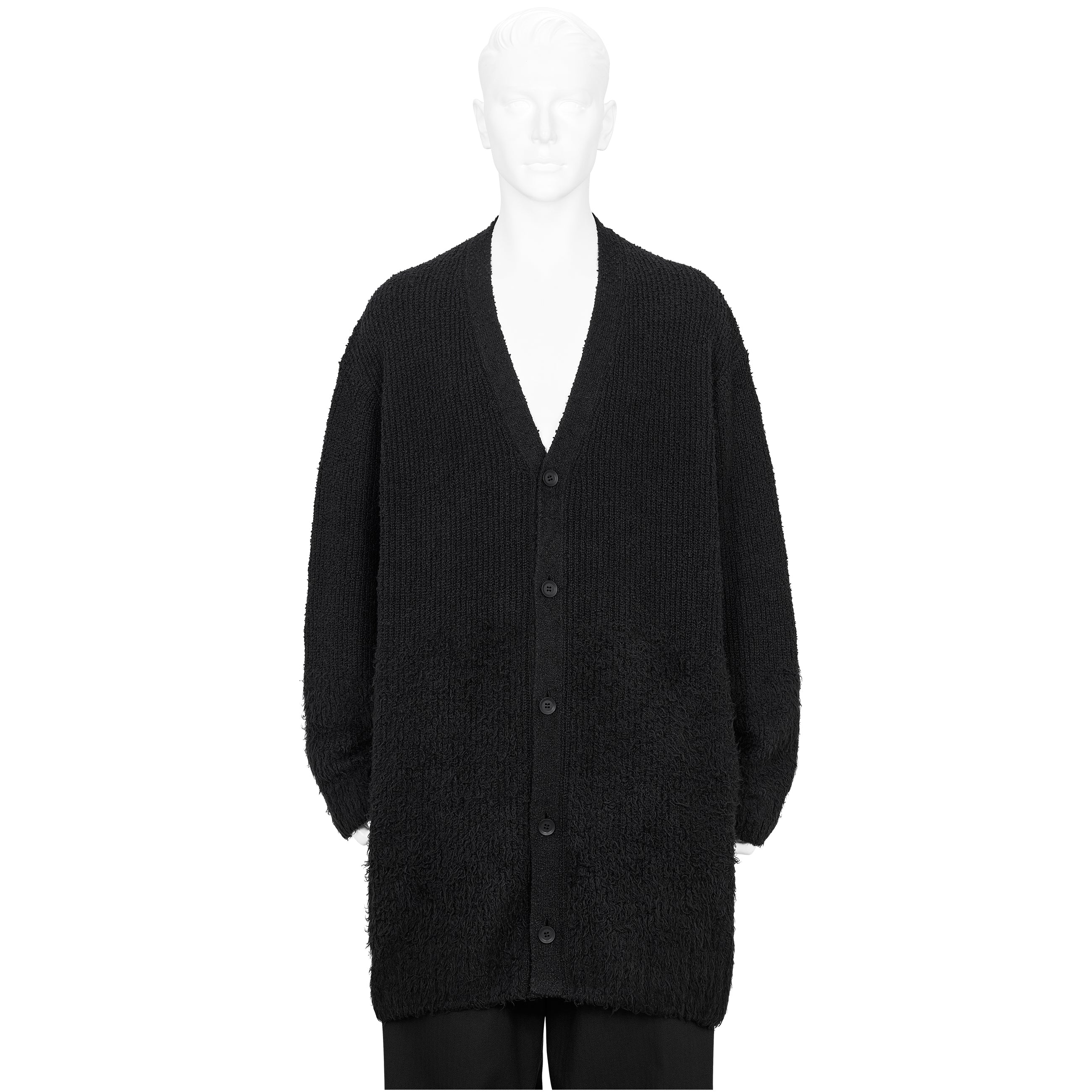GRADATION V NECK CARDIGAN BLACK