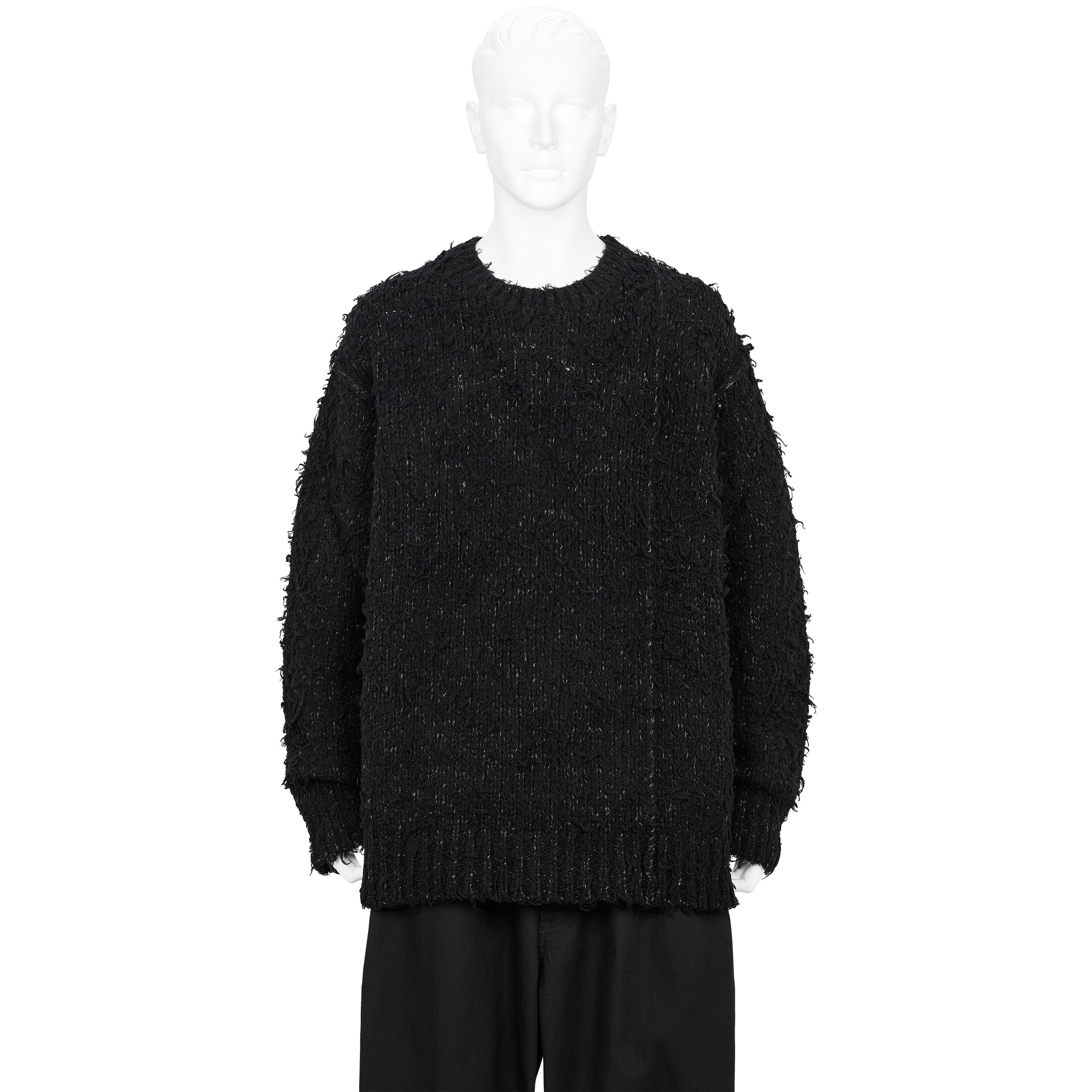 【18AW】ヨウジヤマモトプールオム レースアップ ドッキングニット ブラック 18AW】ヨウジヤマモトプールオム レースアップ ドッキングニット ブラック