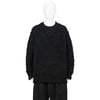 BRUSHED PLAIN STITCH CREW NECK KNIT BLACK