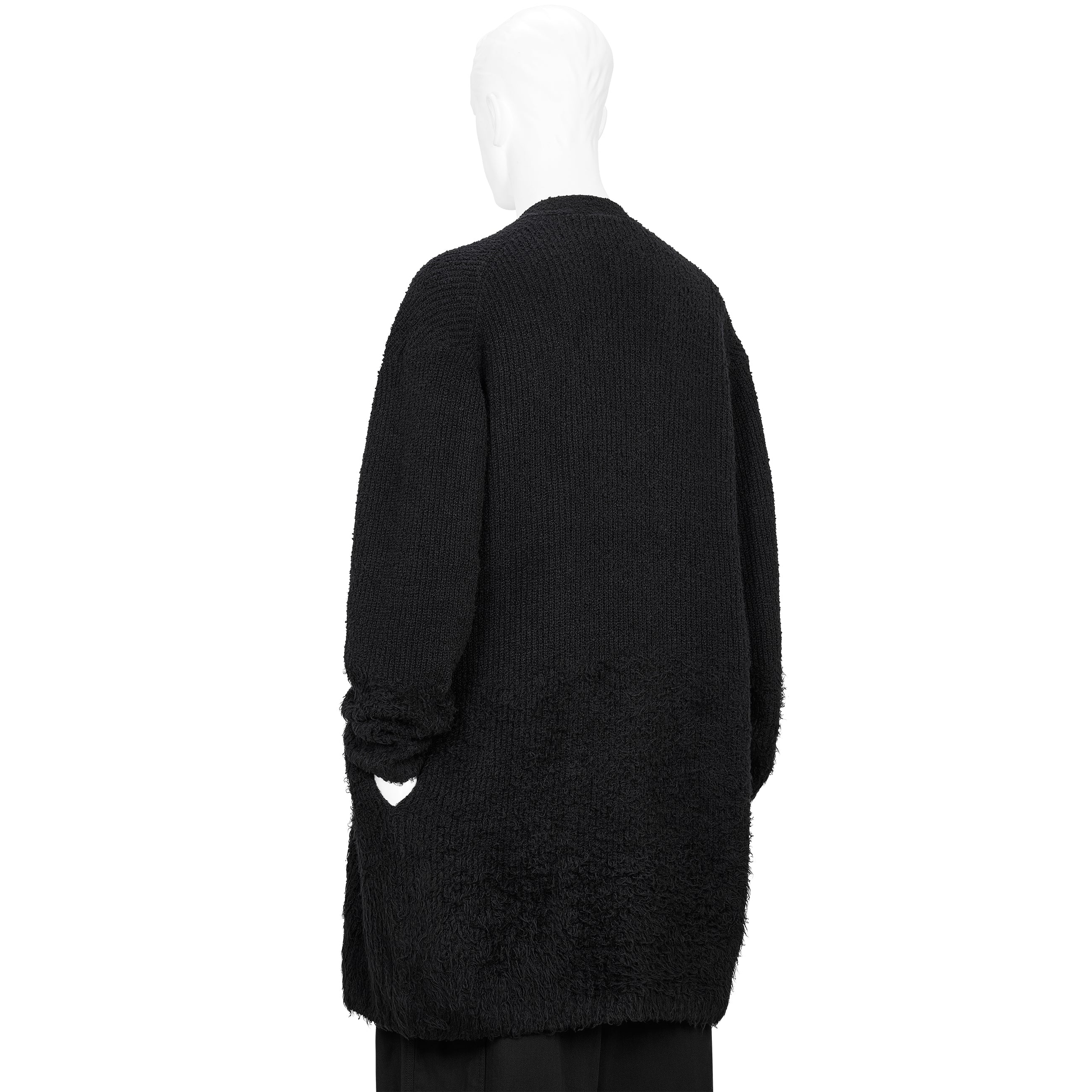 GRADATION V NECK CARDIGAN BLACK - Yohji Yamamoto POUR HOMME(ヨウジ