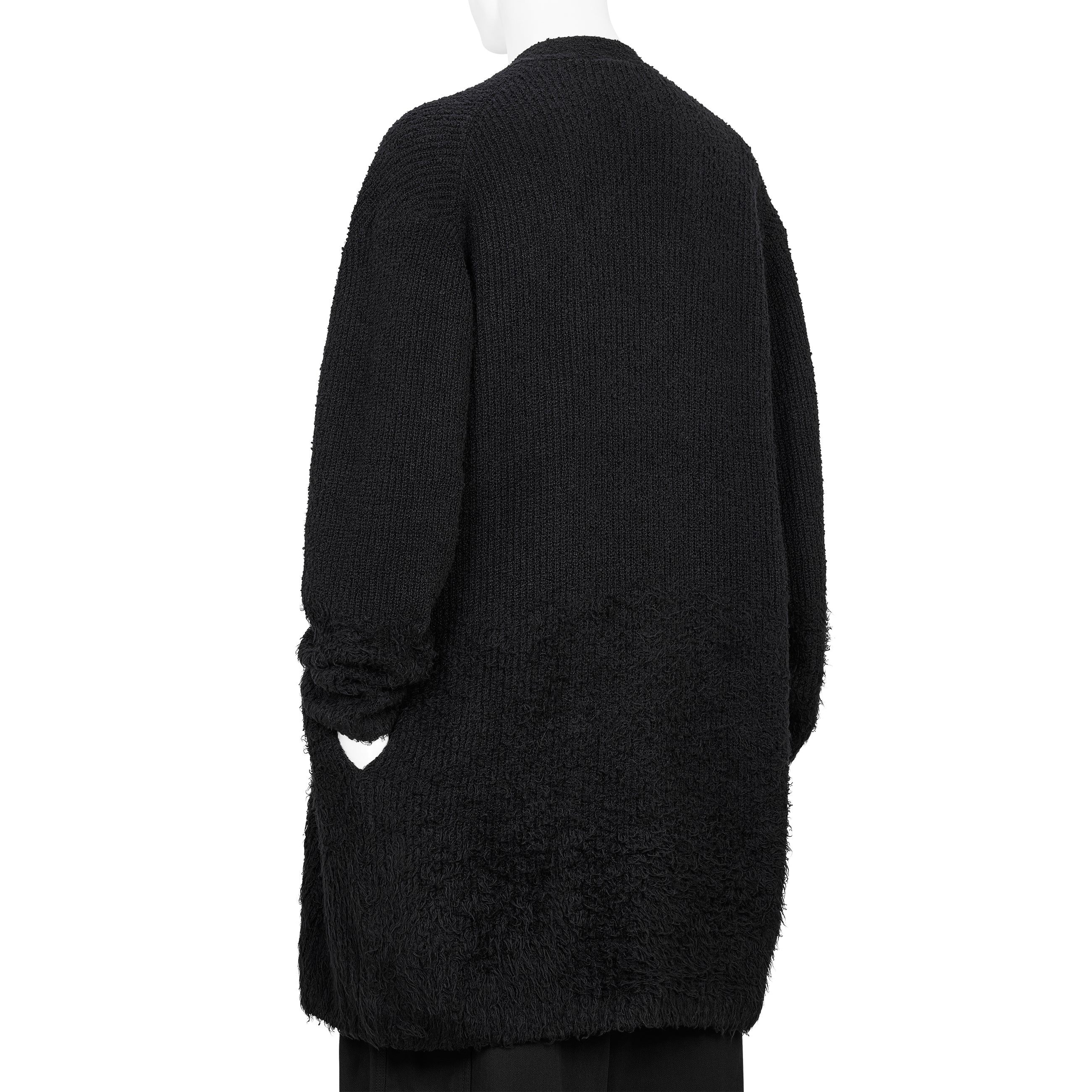 GRADATION V NECK CARDIGAN BLACK