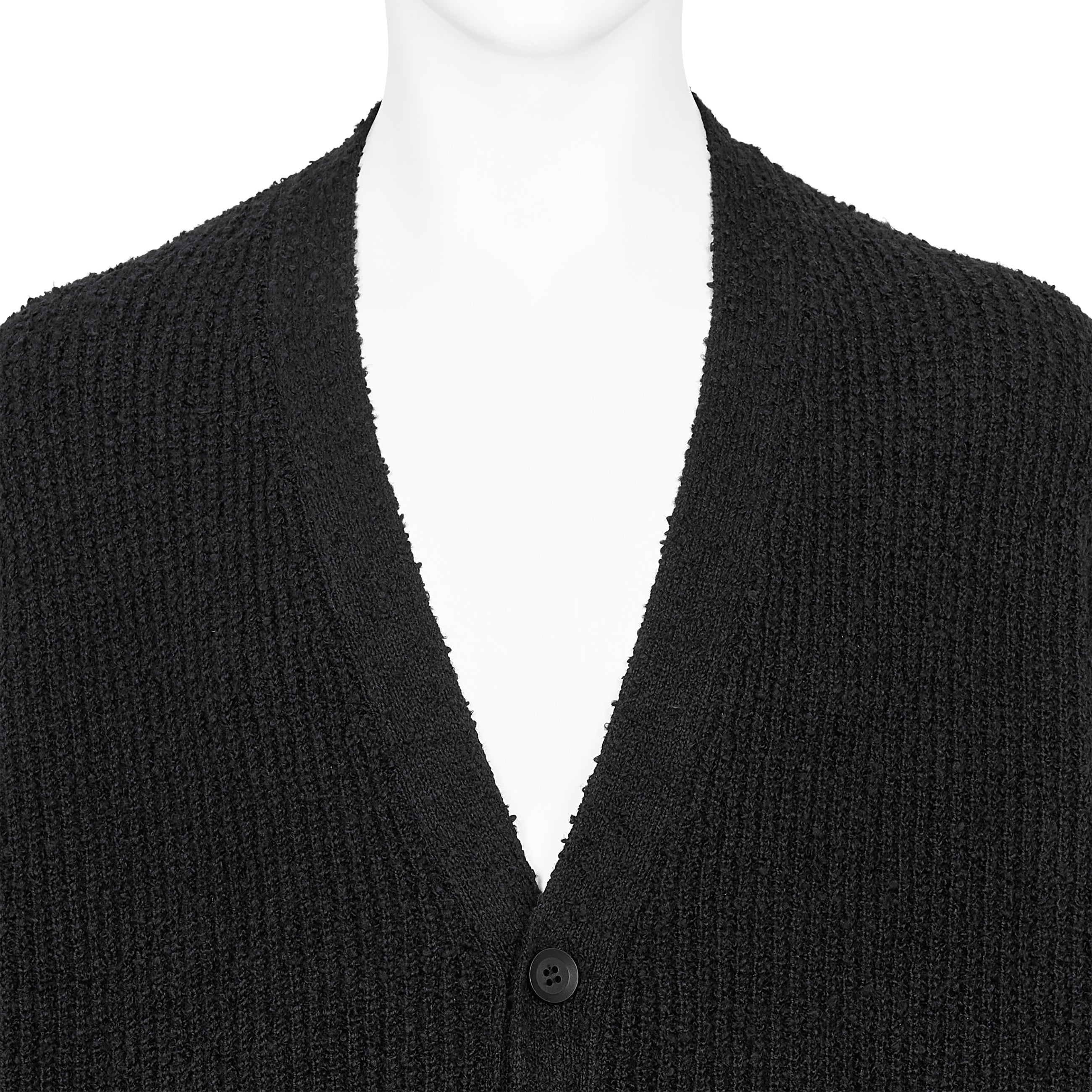 GRADATION V NECK CARDIGAN BLACK - Yohji Yamamoto POUR HOMME(ヨウジ