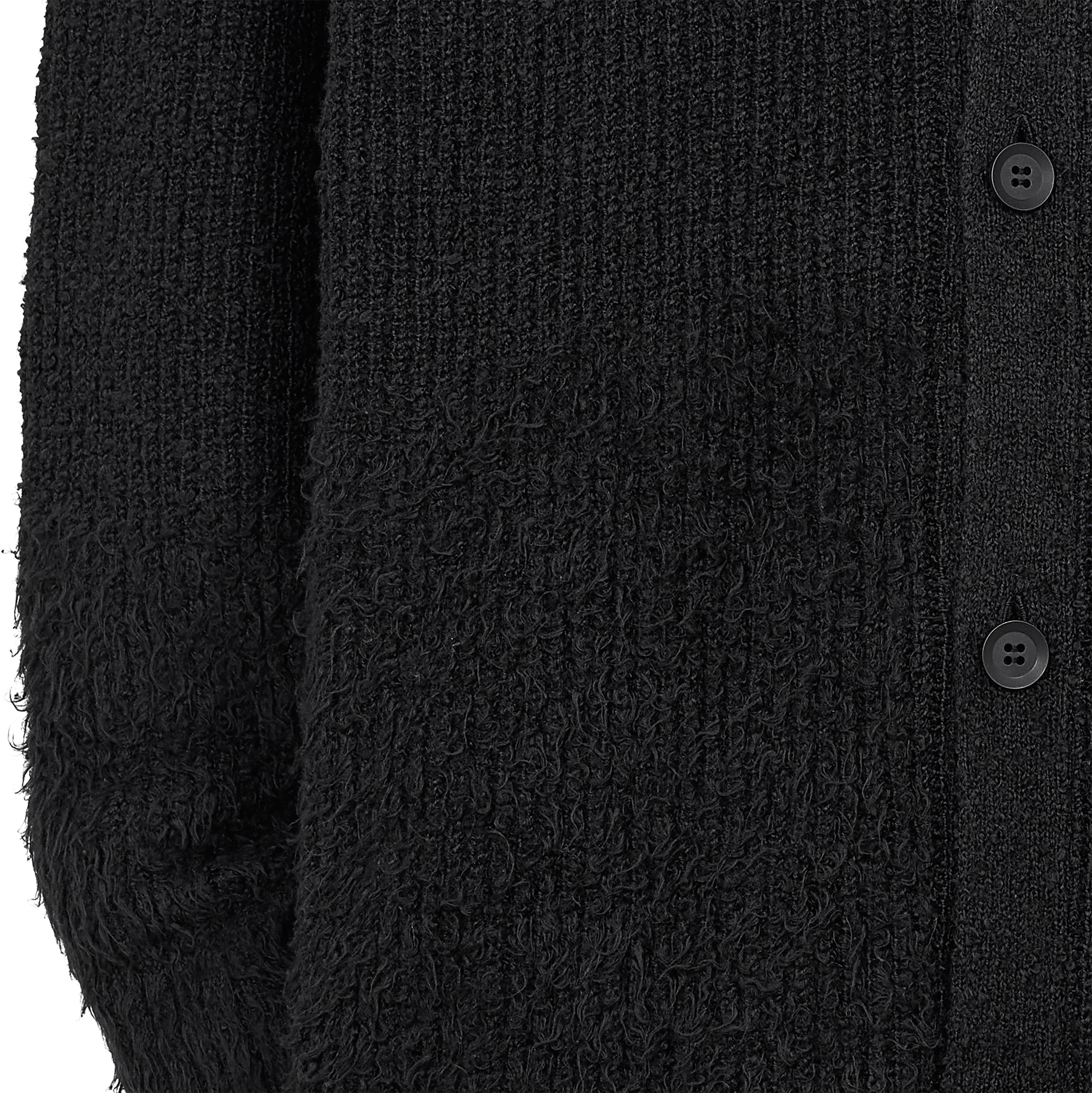 GRADATION V NECK CARDIGAN BLACK - Yohji Yamamoto POUR HOMME(ヨウジ