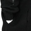 PLAIN STITCH CRASHED HIGH NECK CARDIGAN BLACK